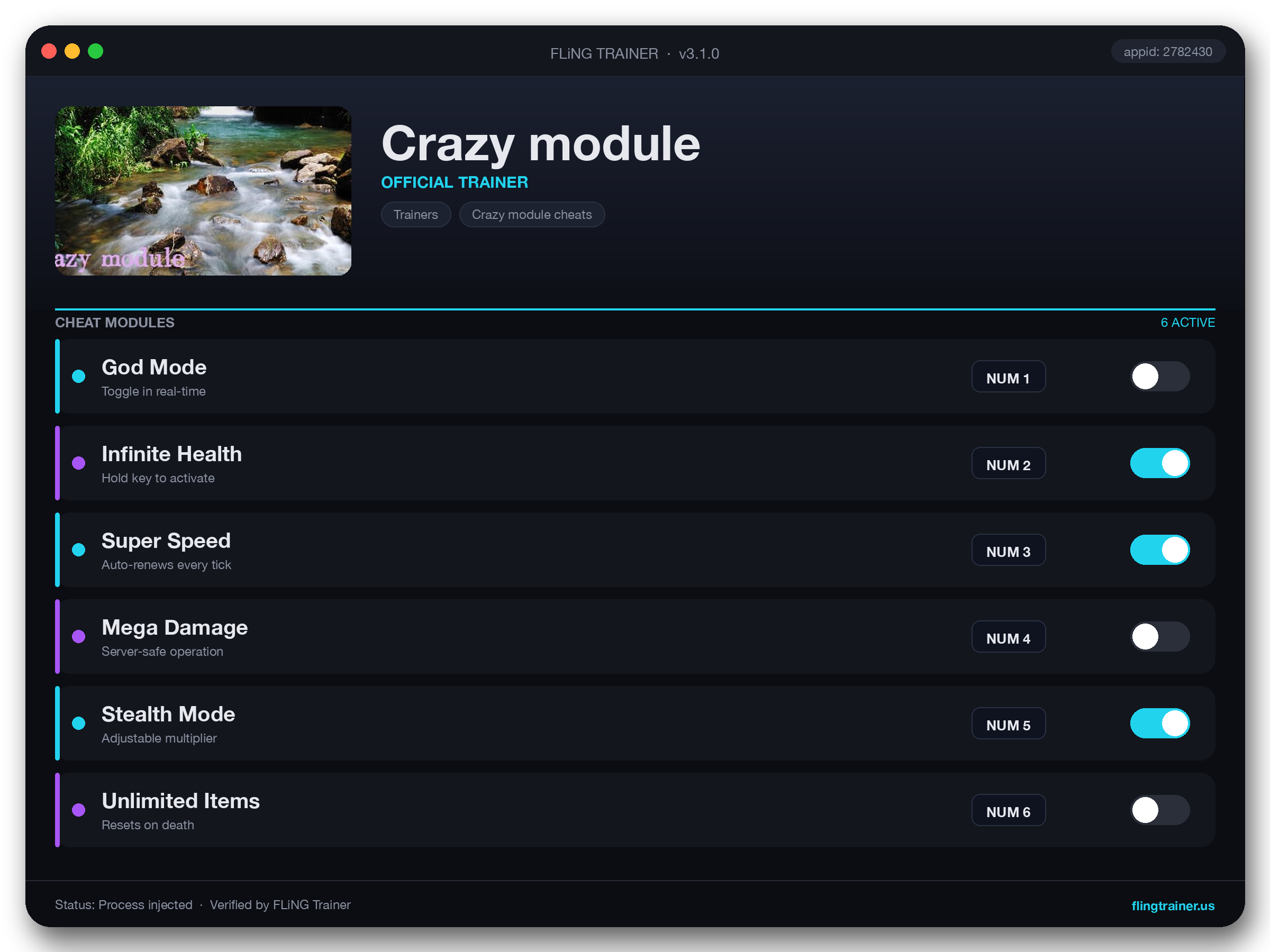 Crazy module Trainer interface