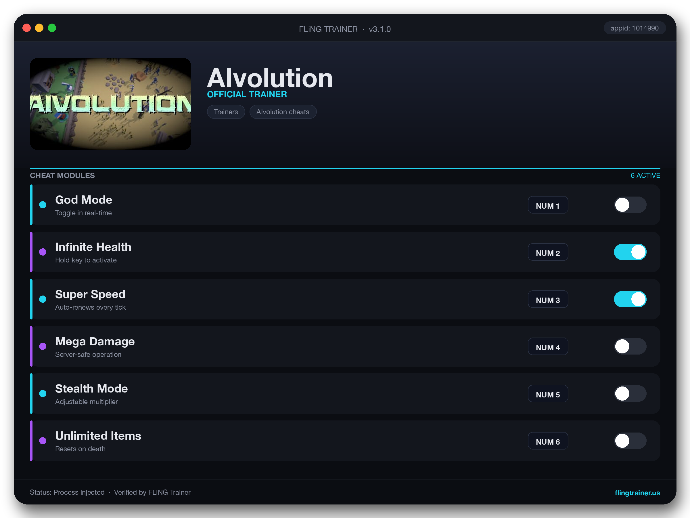 AIvolution Trainer interface
