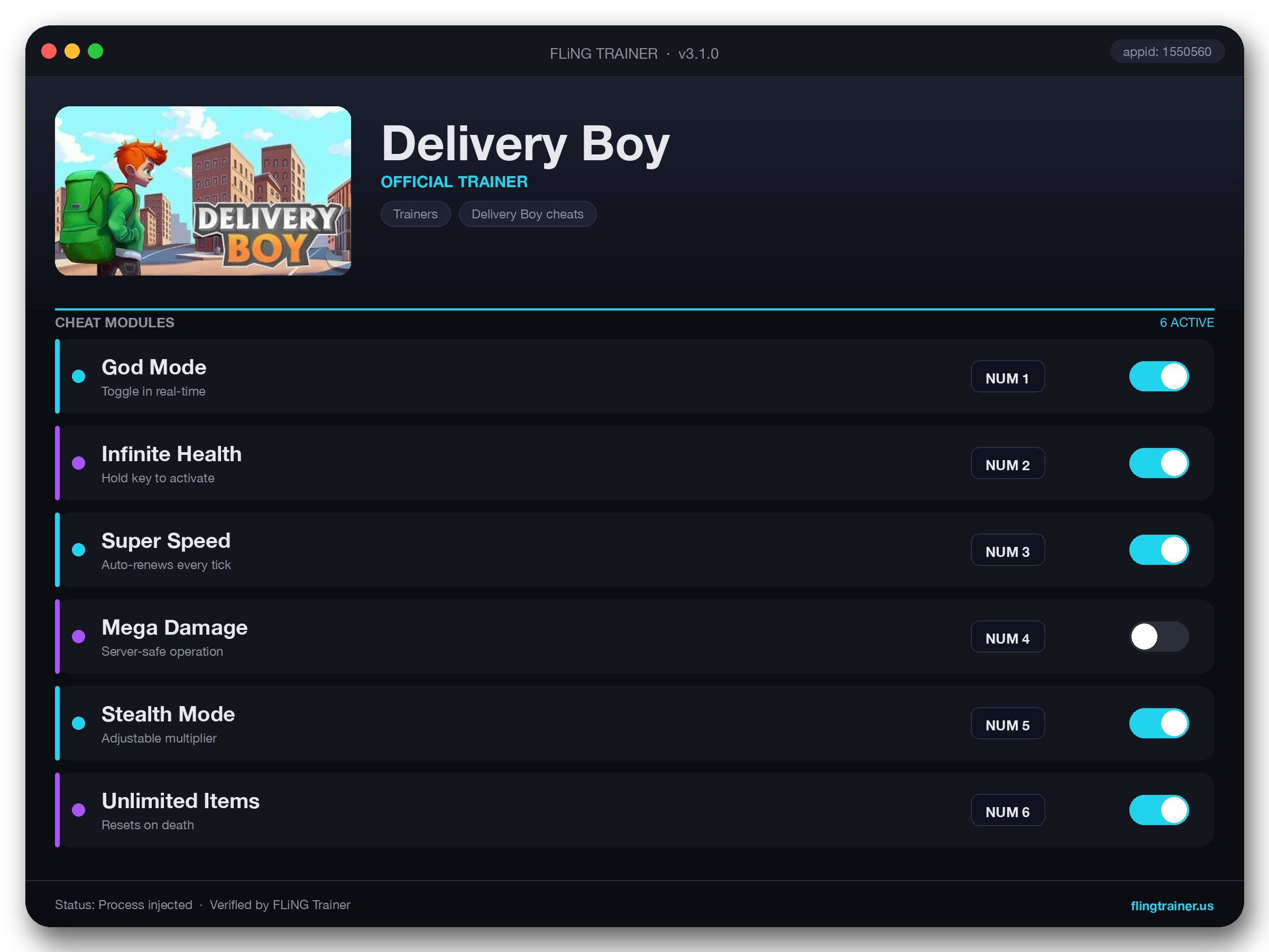 Delivery Boy Trainer interface