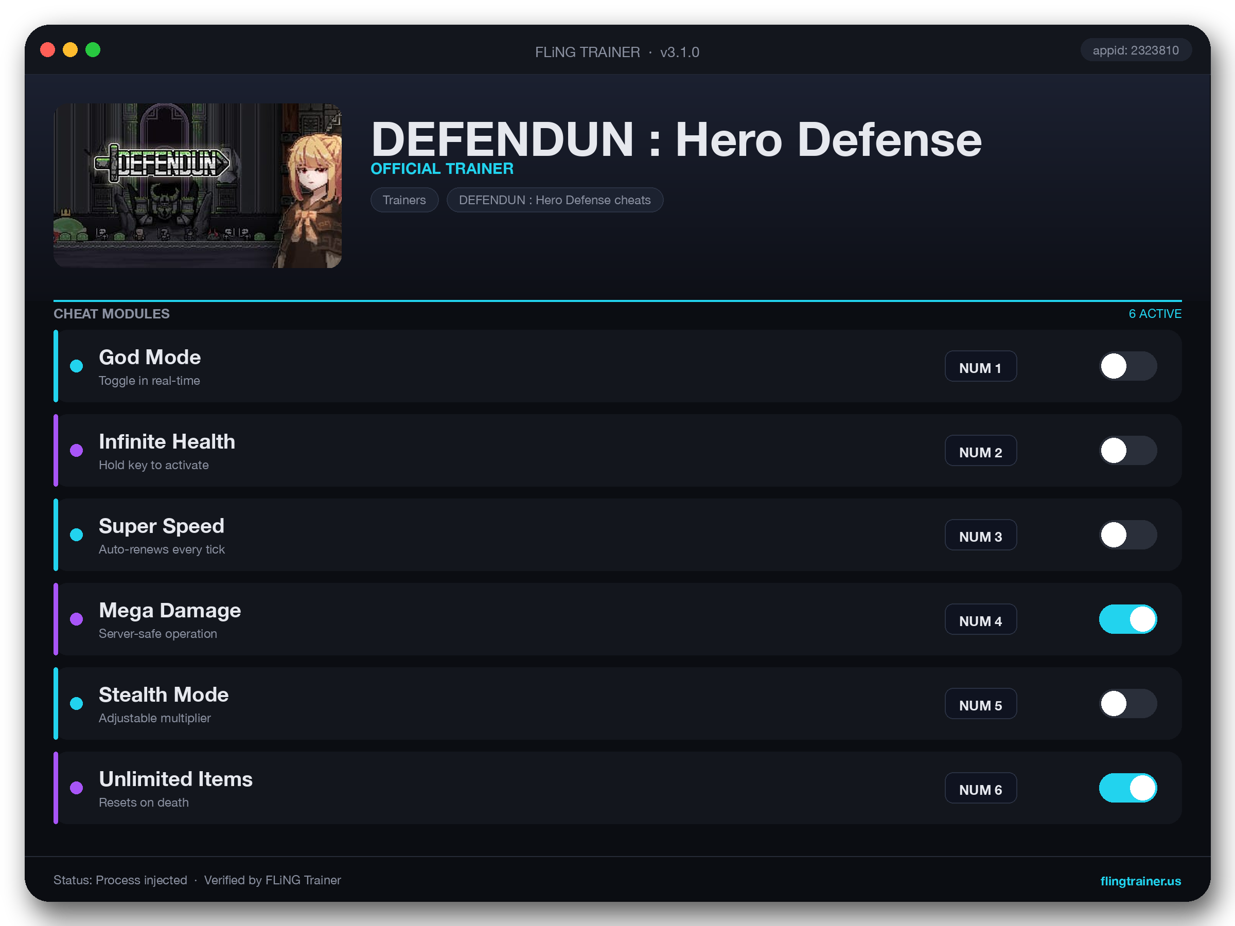 DEFENDUN : Hero Defense Trainer interface