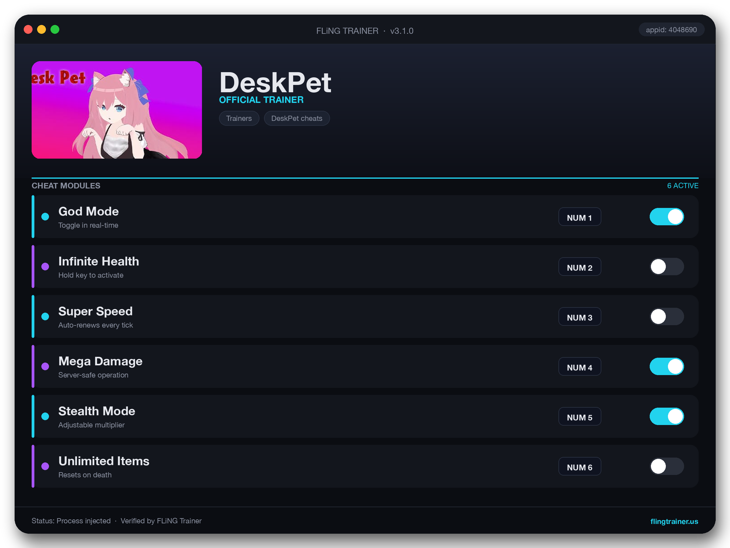 DeskPet Trainer interface