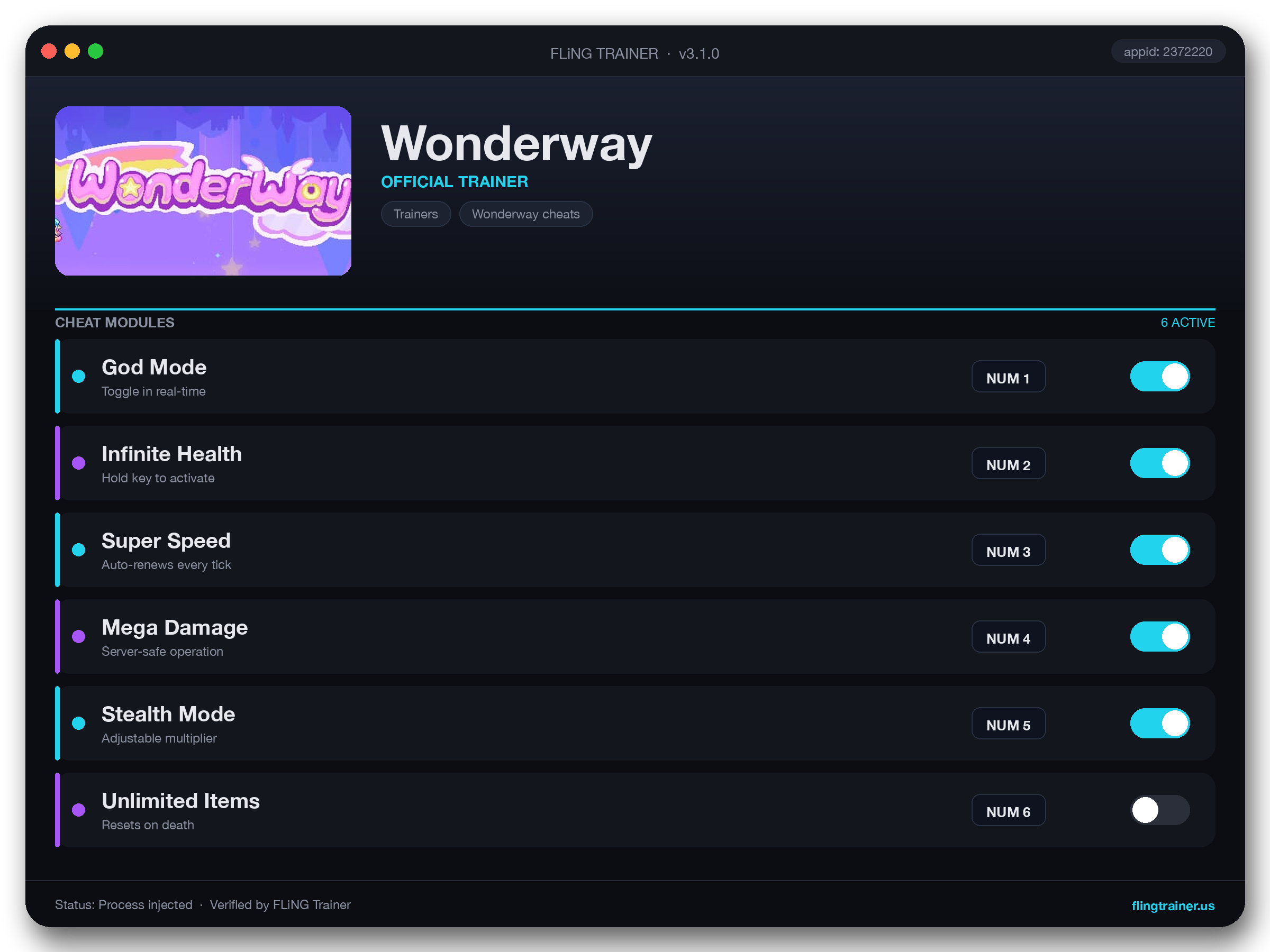 Wonderway Trainer interface