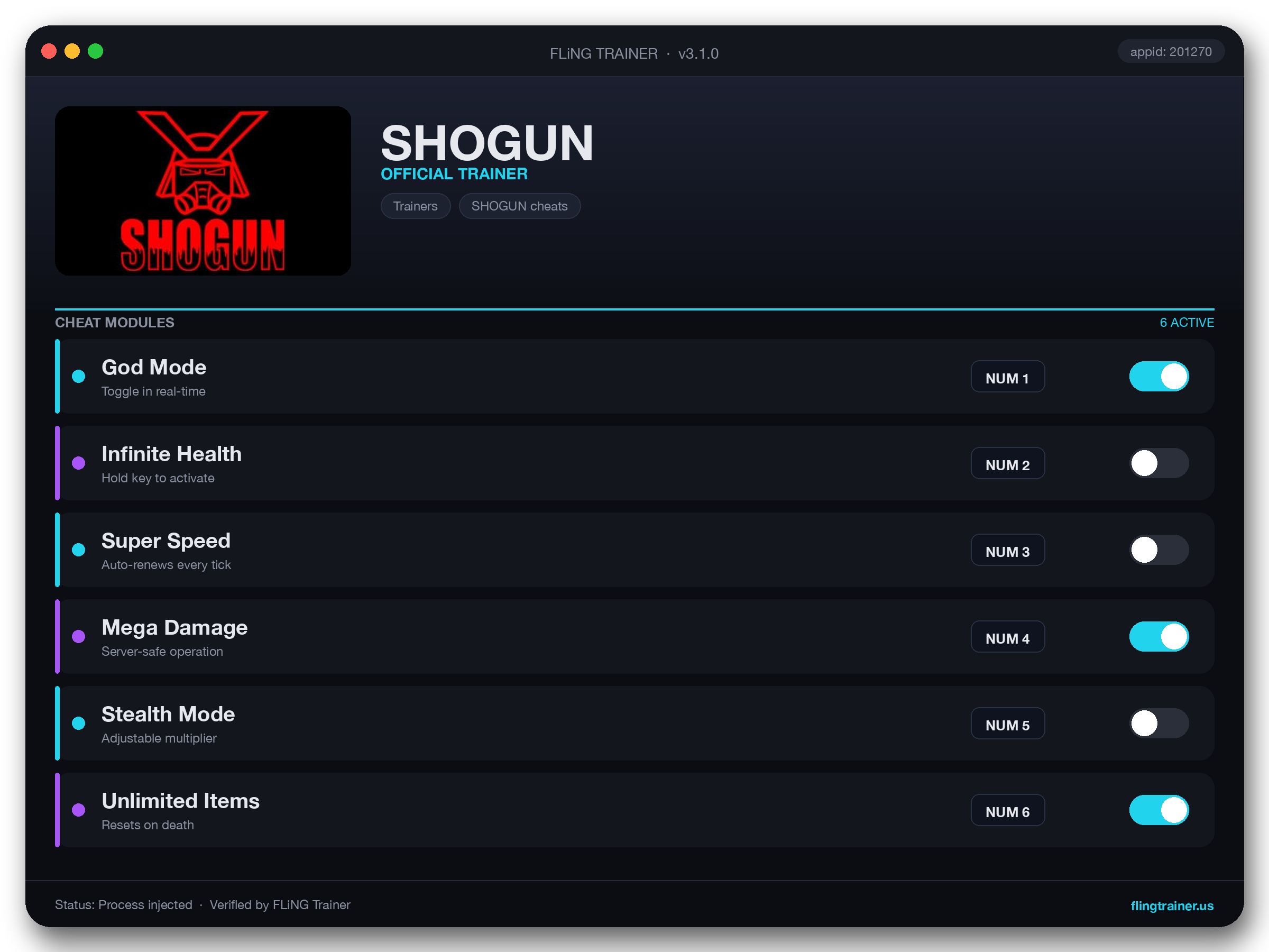 SHOGUN Trainer interface
