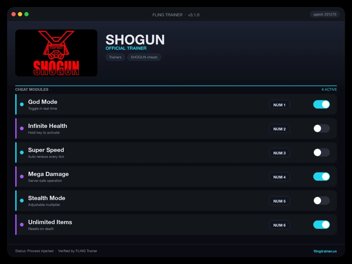 SHOGUN Trainer interface