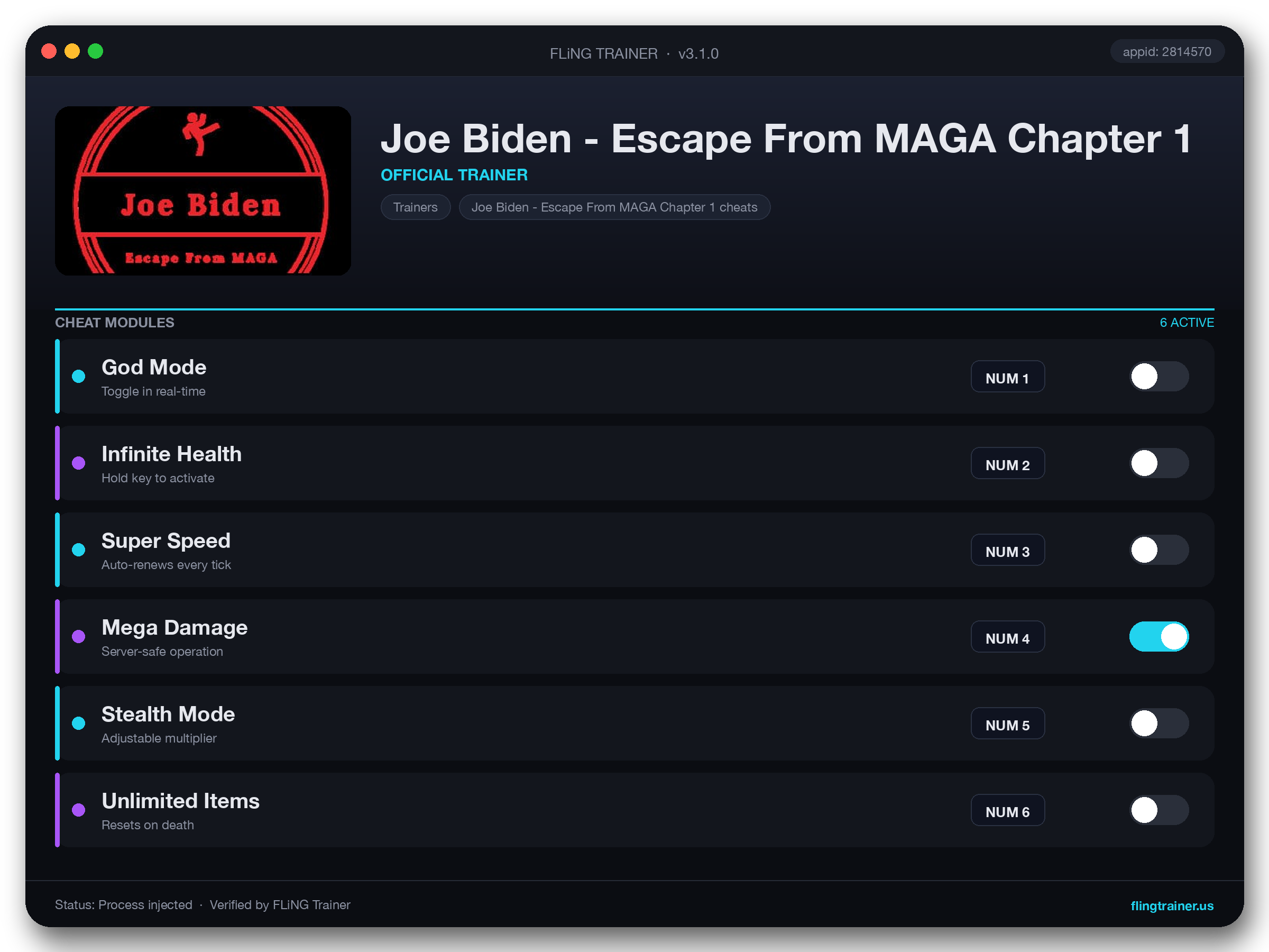 Joe Biden - Escape From MAGA Chapter 1 Trainer interface