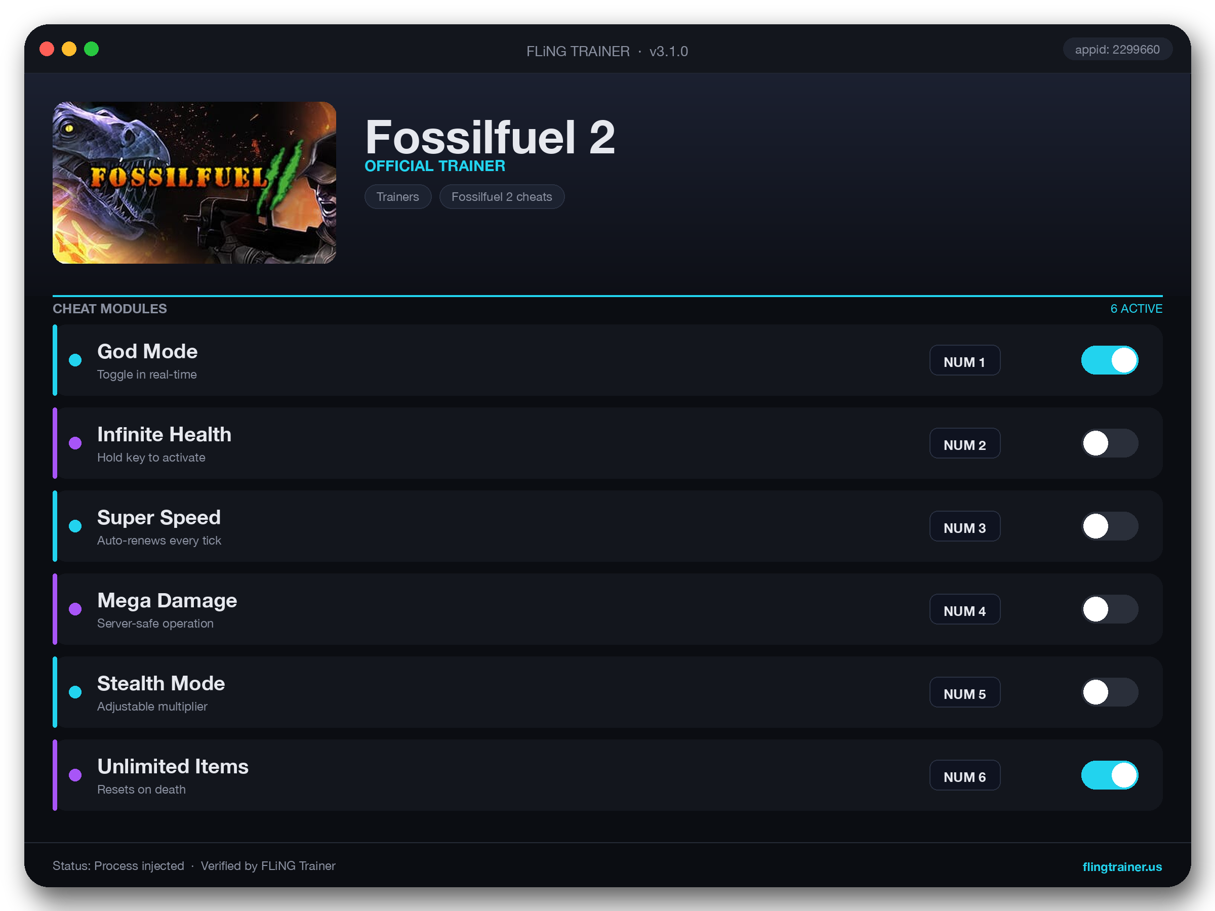 Fossilfuel 2 Trainer interface
