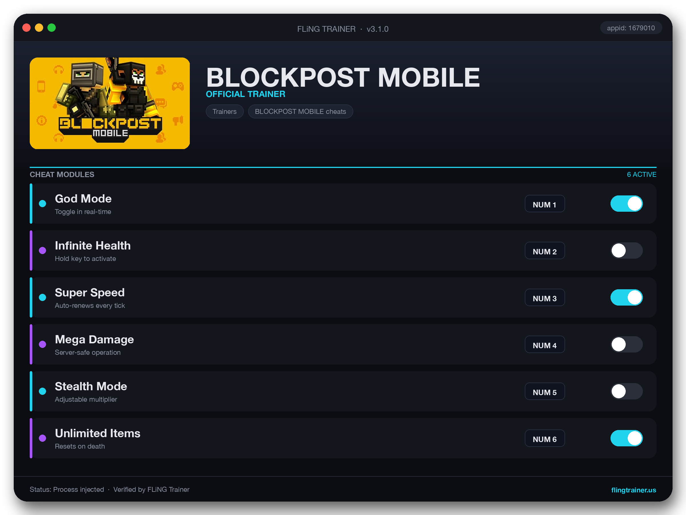BLOCKPOST MOBILE Trainer interface