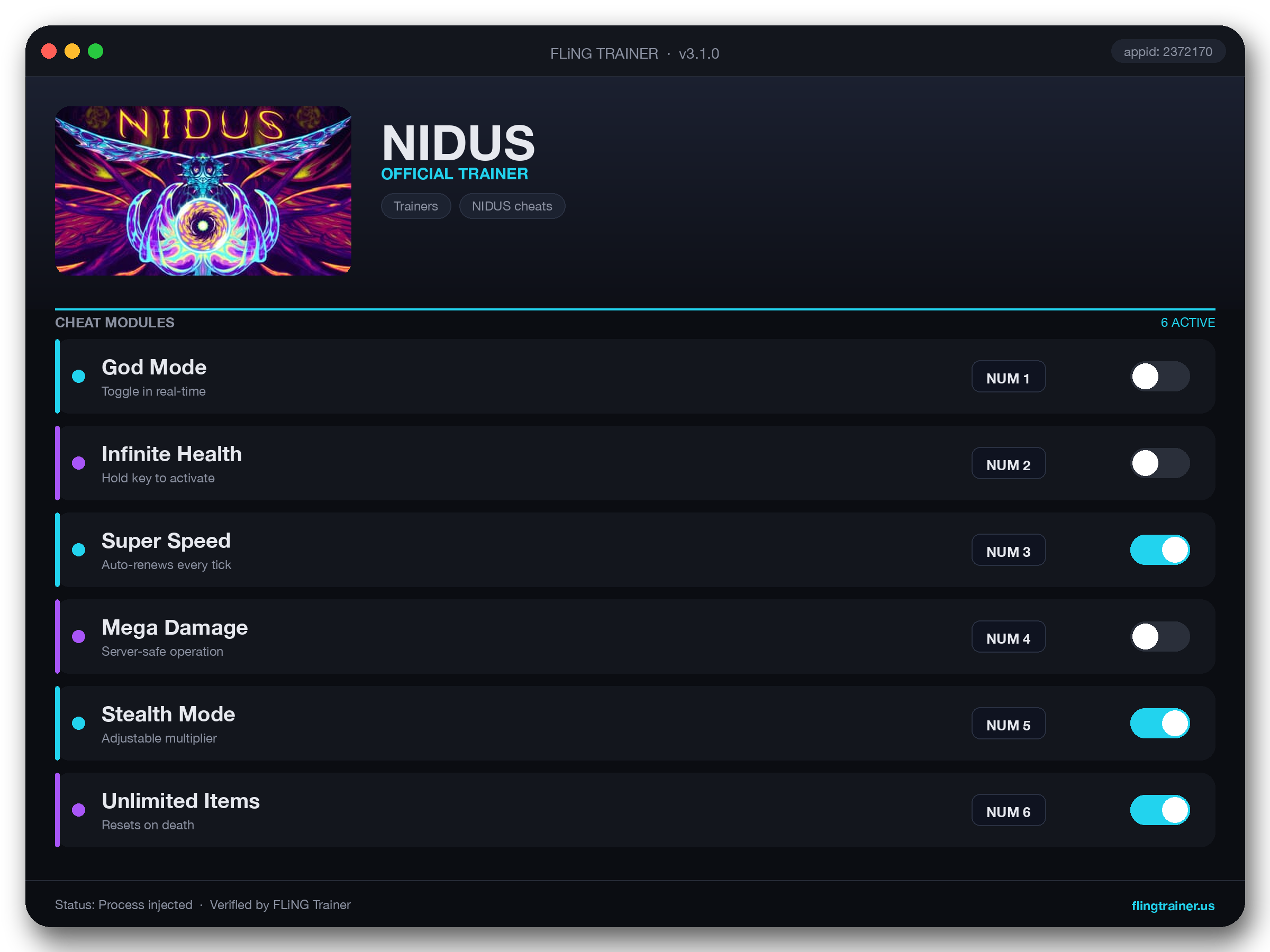 NIDUS Trainer interface