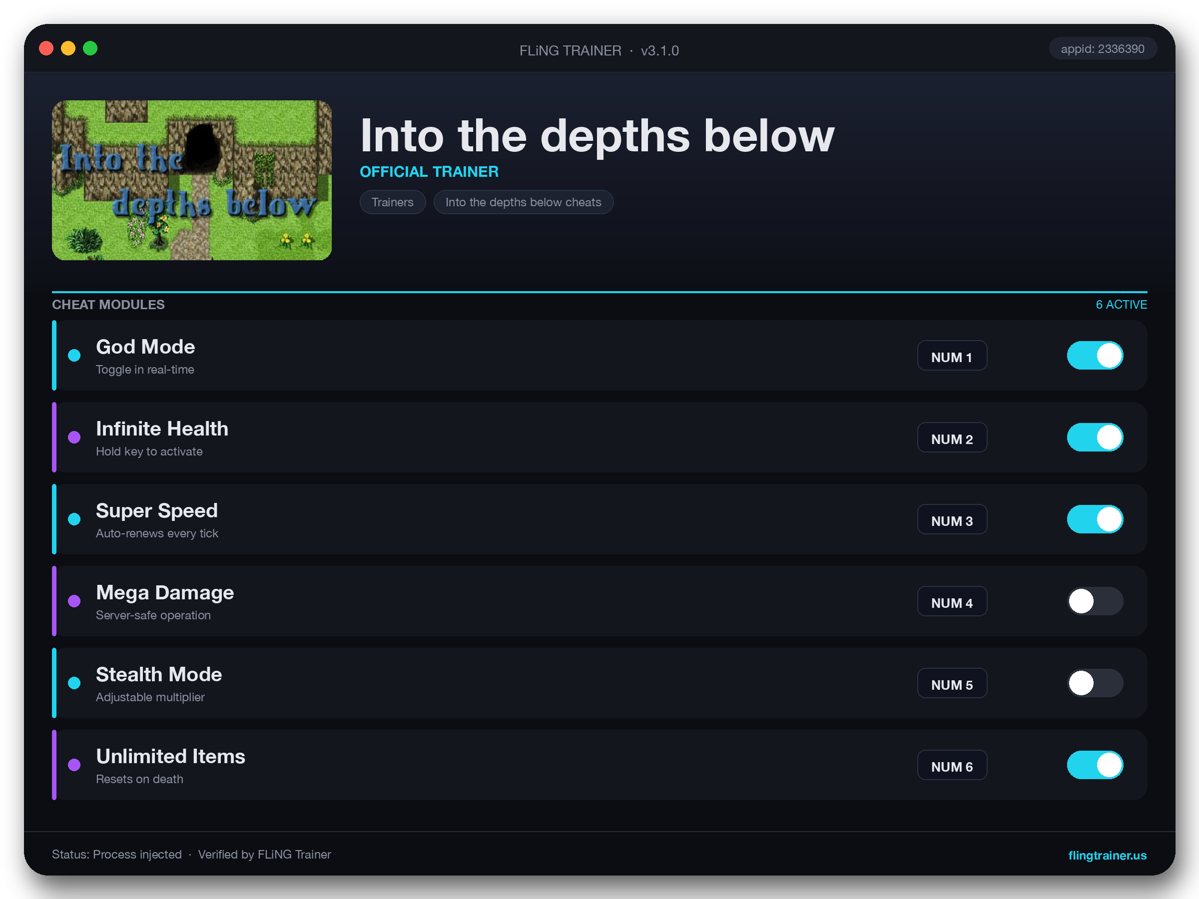 Into the depths below Trainer interface