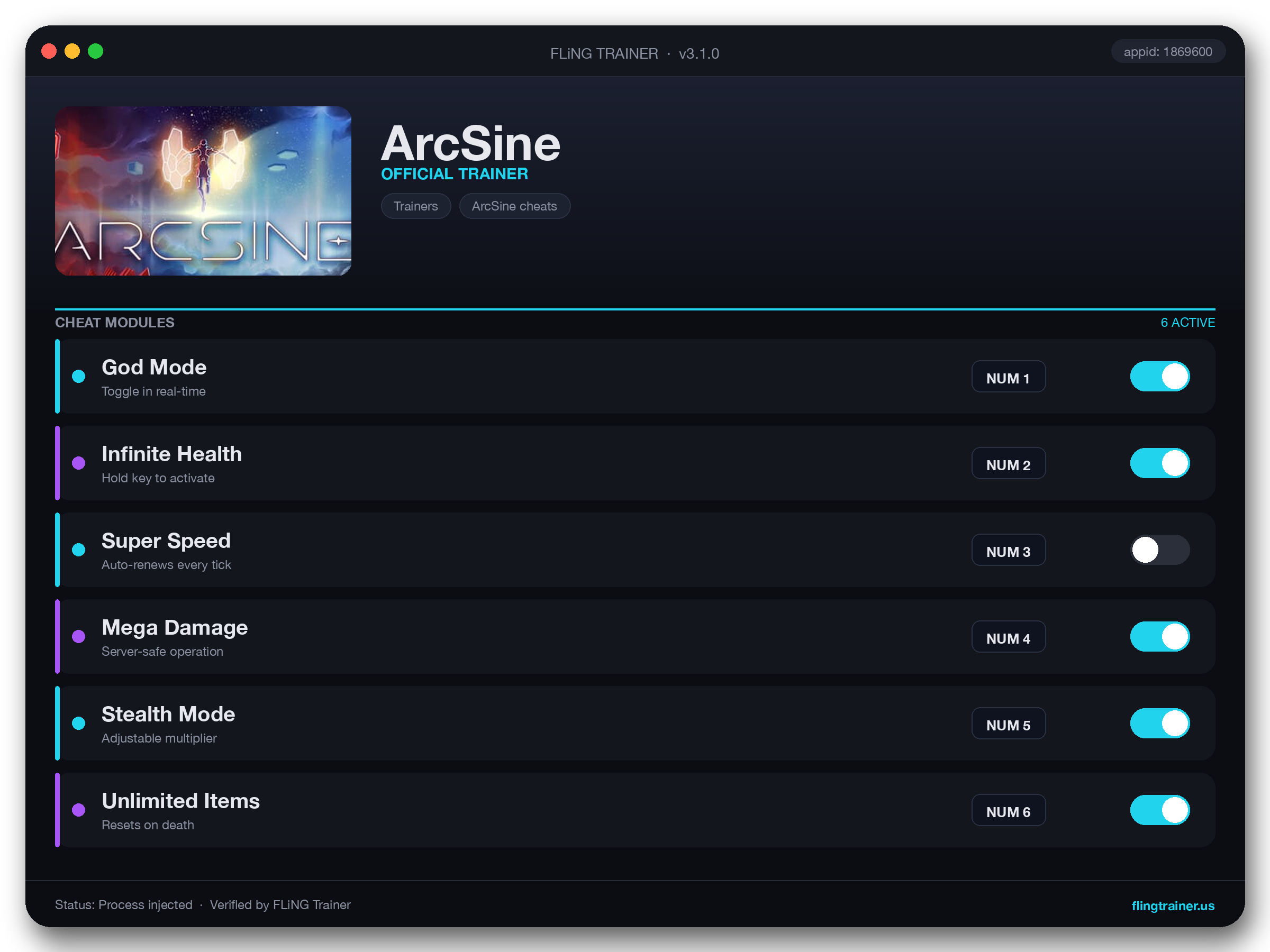 ArcSine Trainer interface