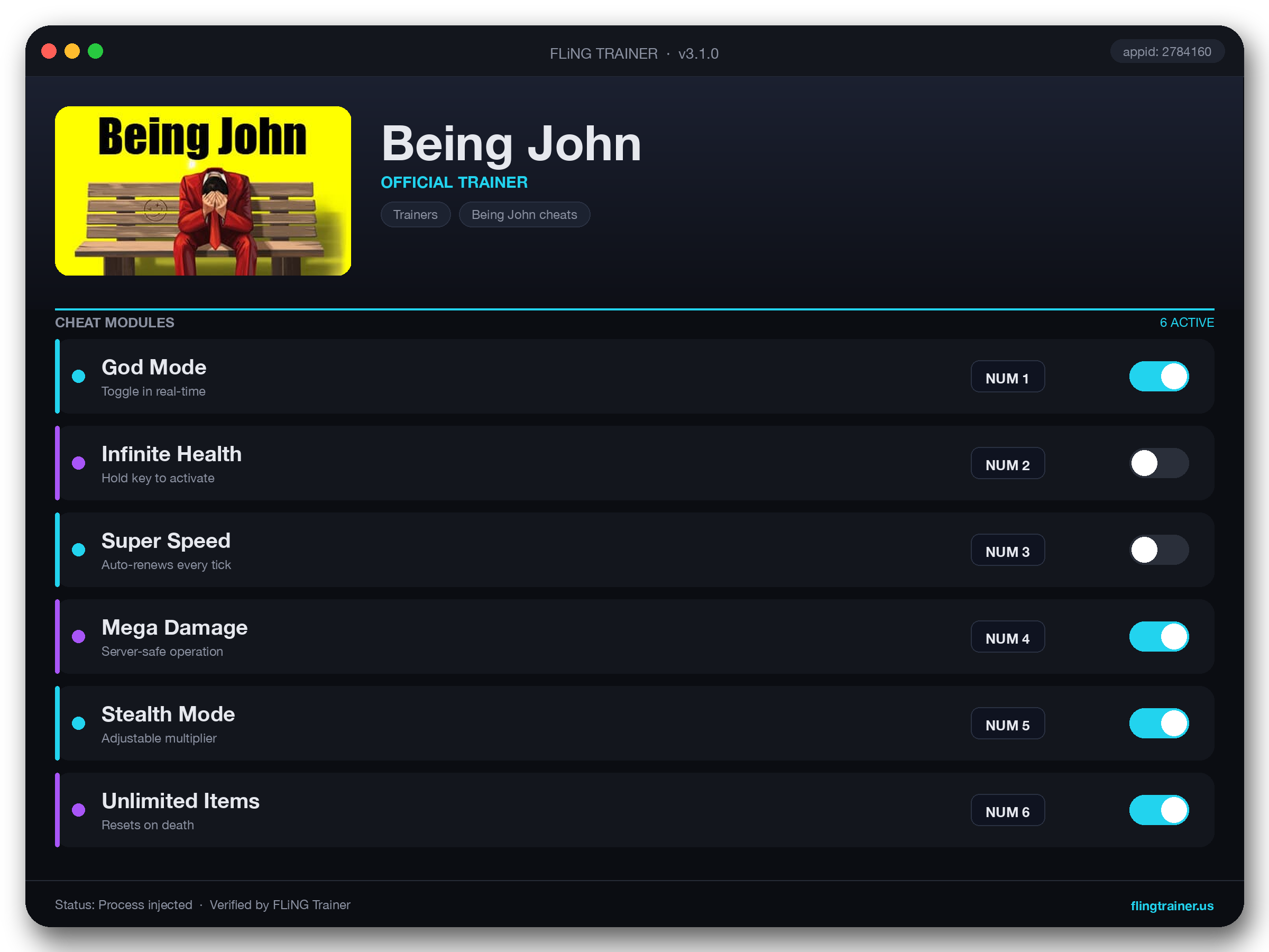 Being John Trainer interface