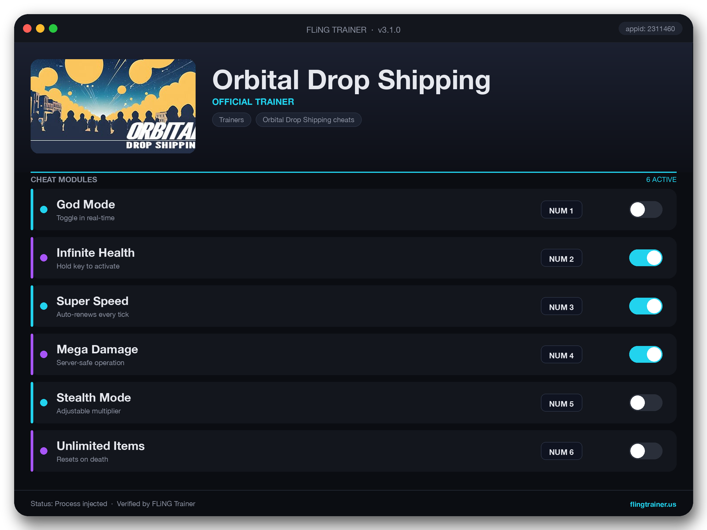 Orbital Drop Shipping Trainer interface