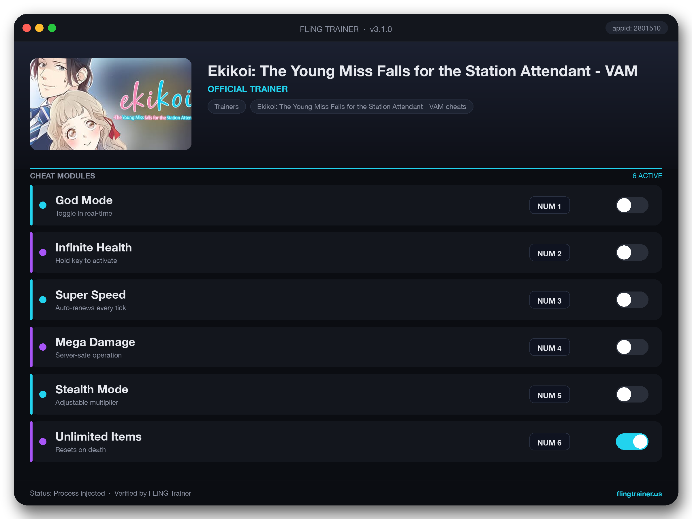 Ekikoi: The Young Miss Falls for the Station Attendant - VAM Trainer interface