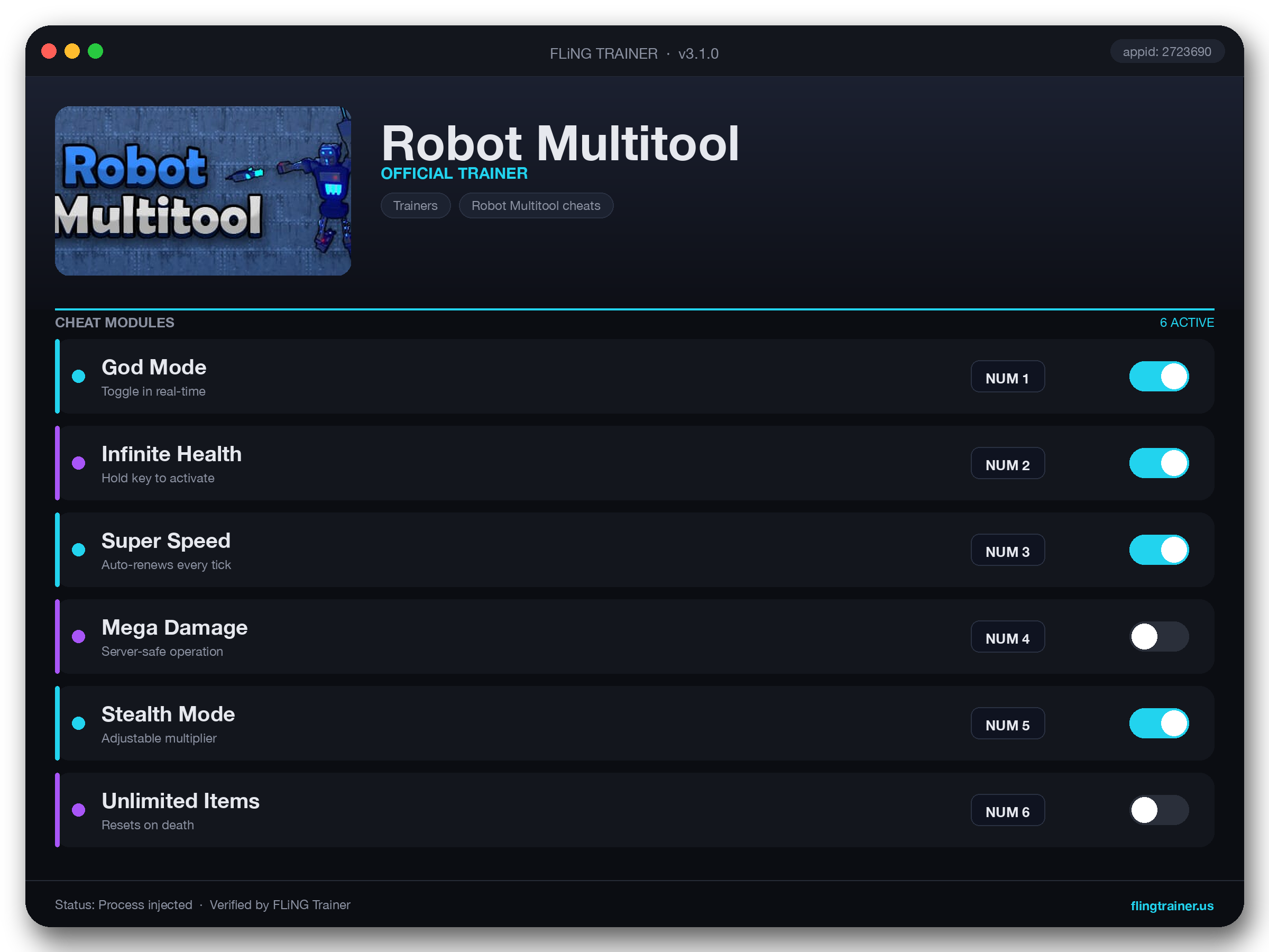 Robot Multitool Trainer interface