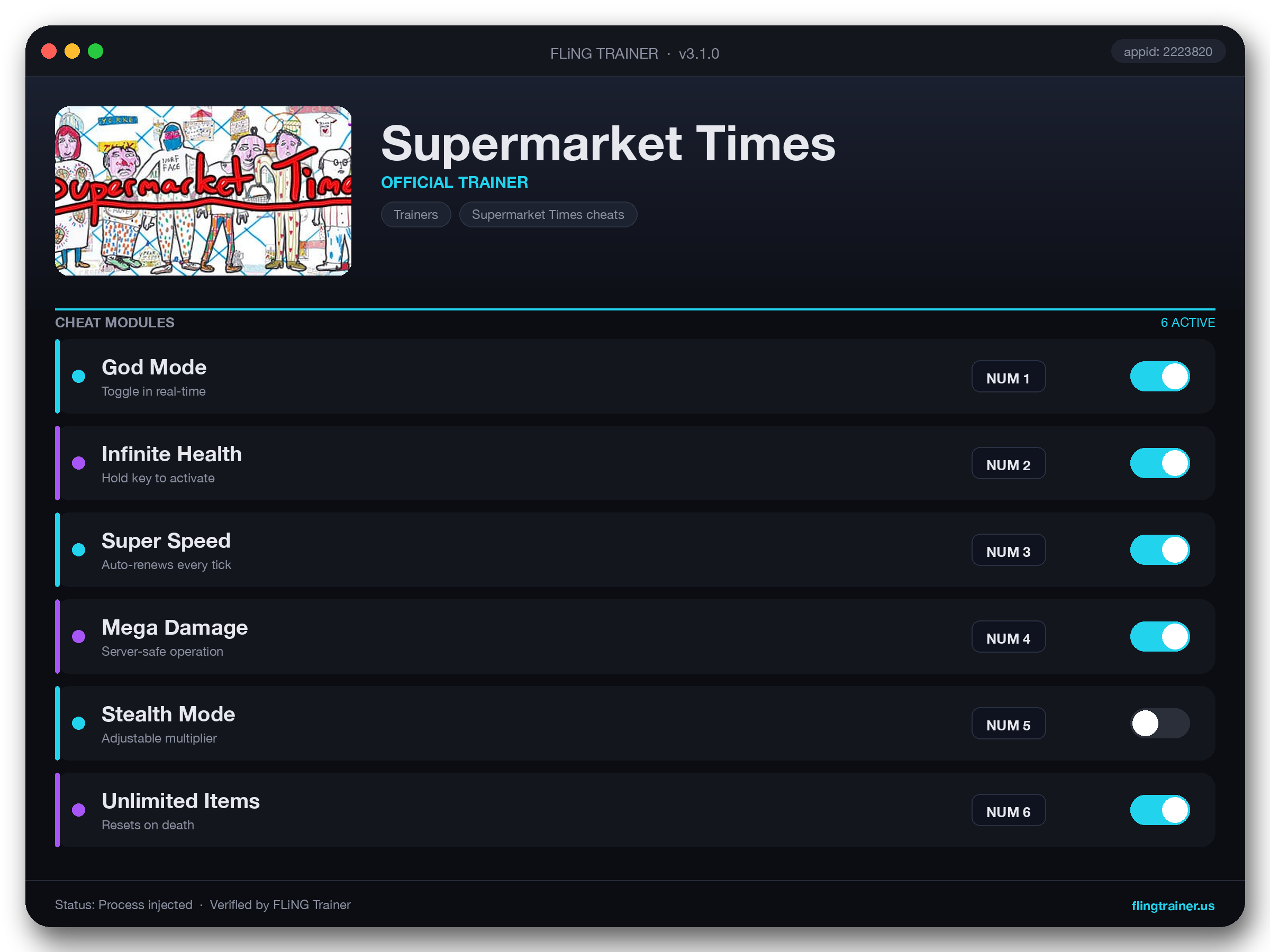 Supermarket Times Trainer interface