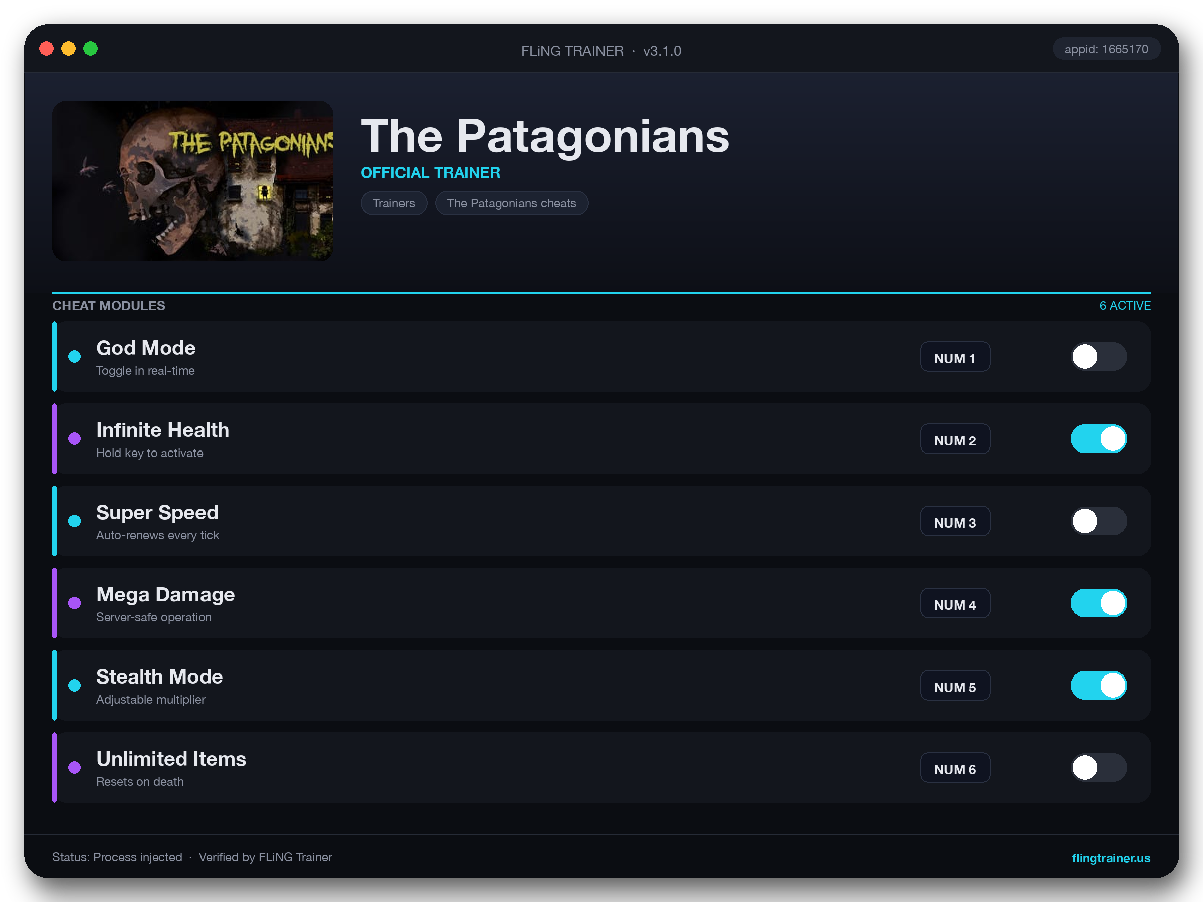 The Patagonians Trainer interface