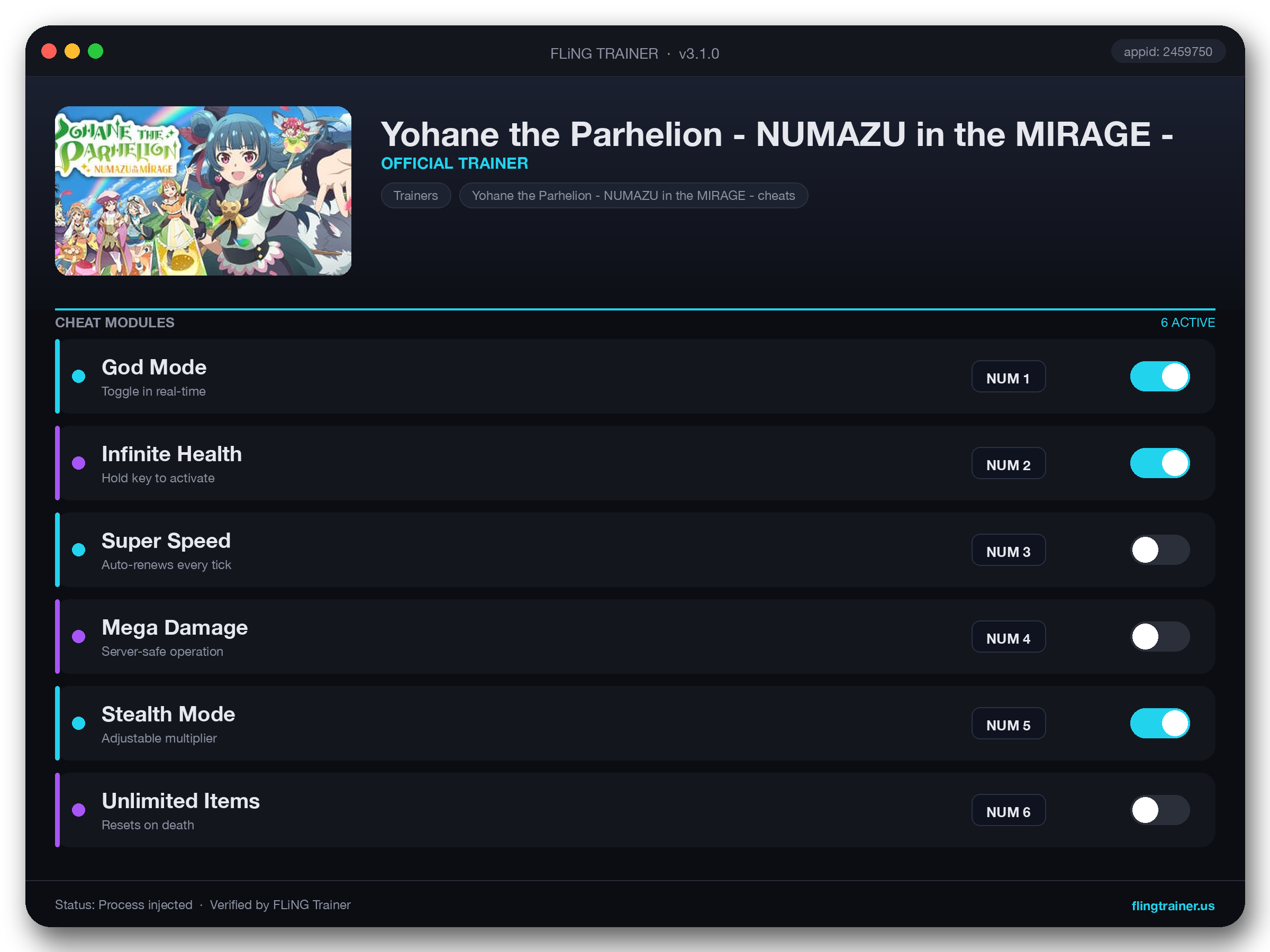 Yohane the Parhelion - NUMAZU in the MIRAGE - Trainer interface