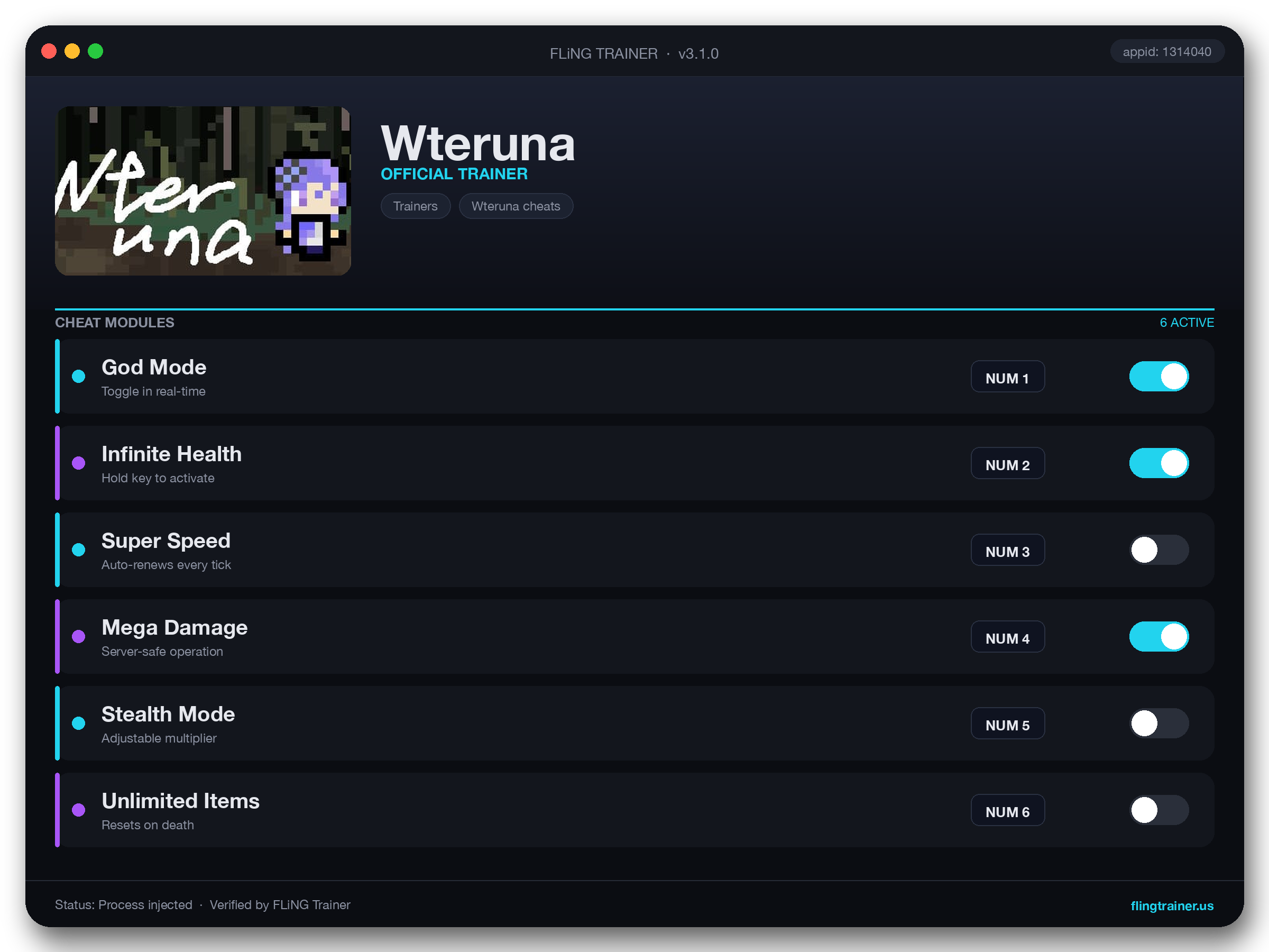Wteruna Trainer interface