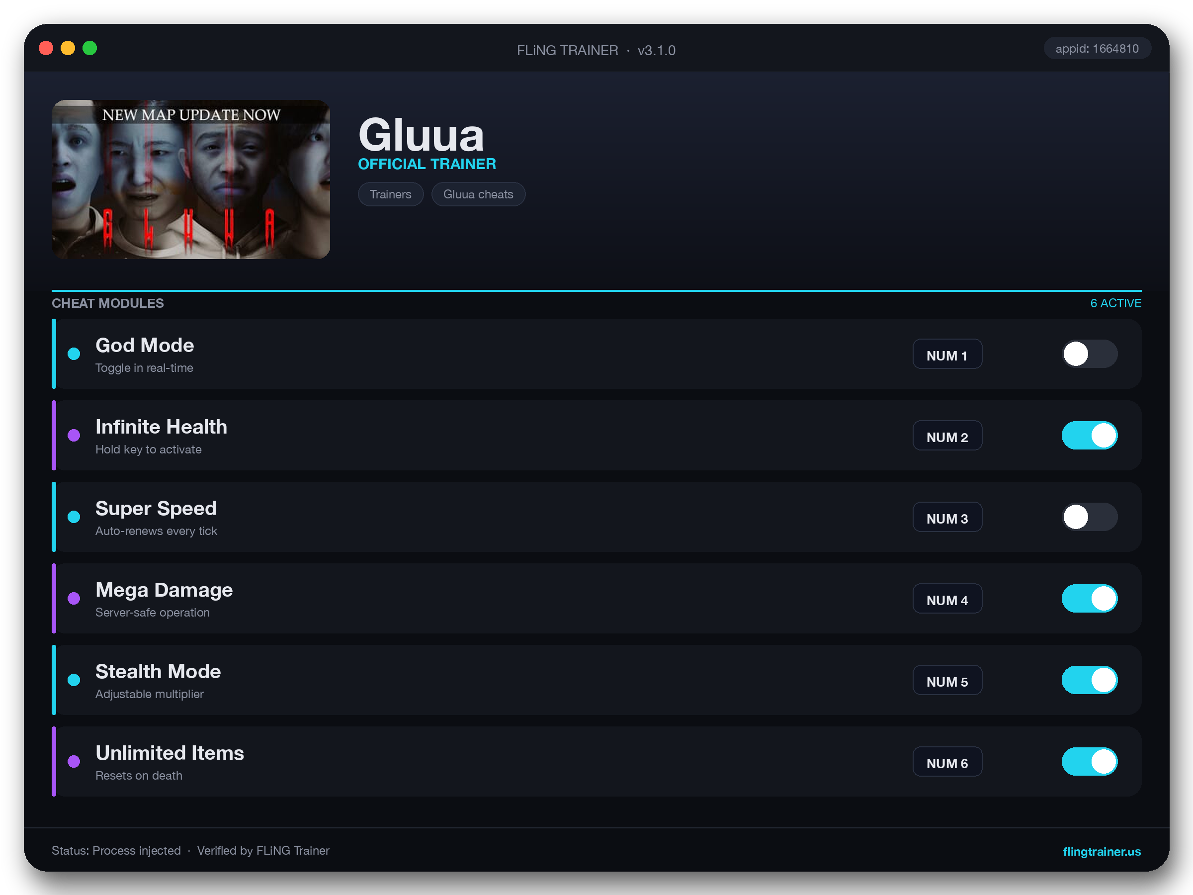 Gluua Trainer interface