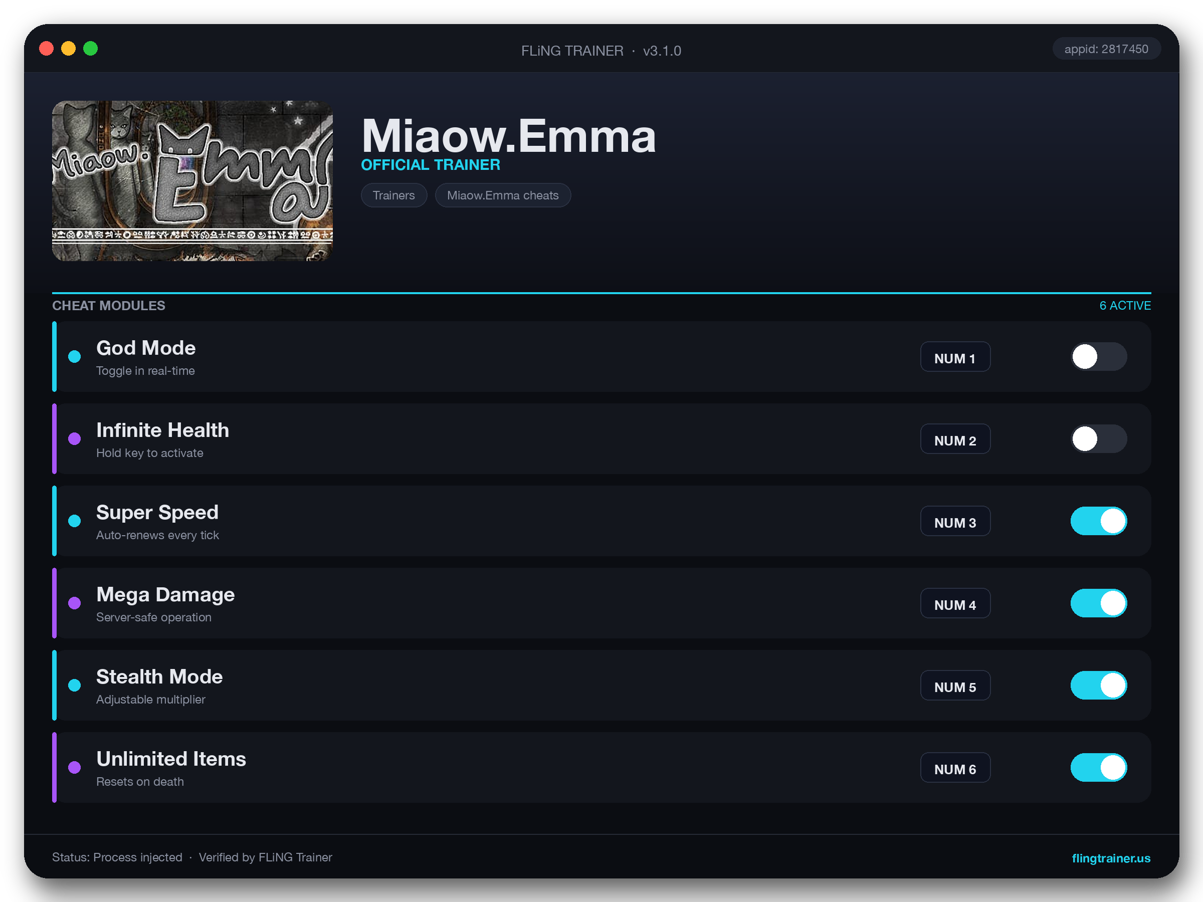 Miaow.Emma Trainer interface
