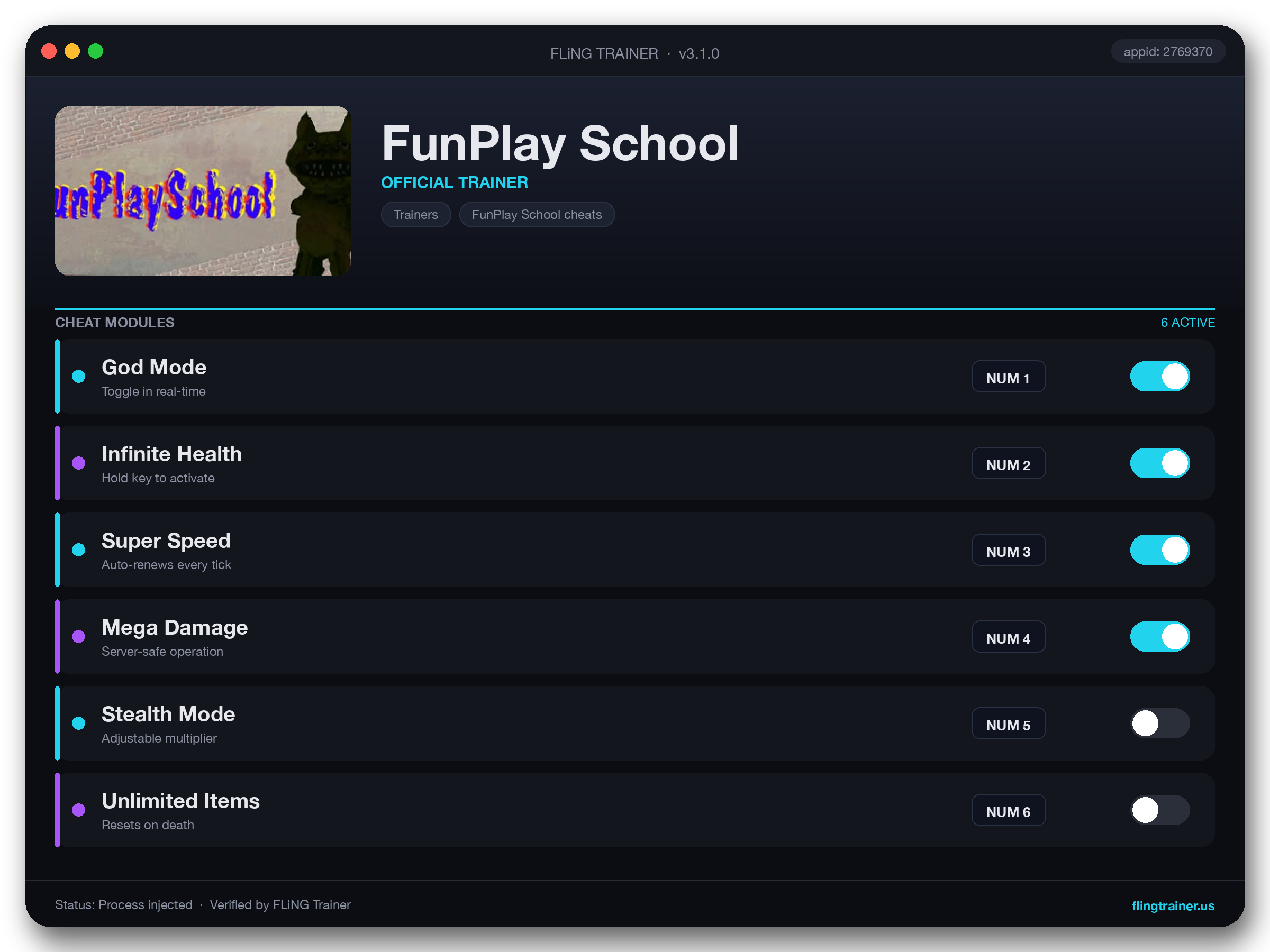 FunPlay School Trainer interface