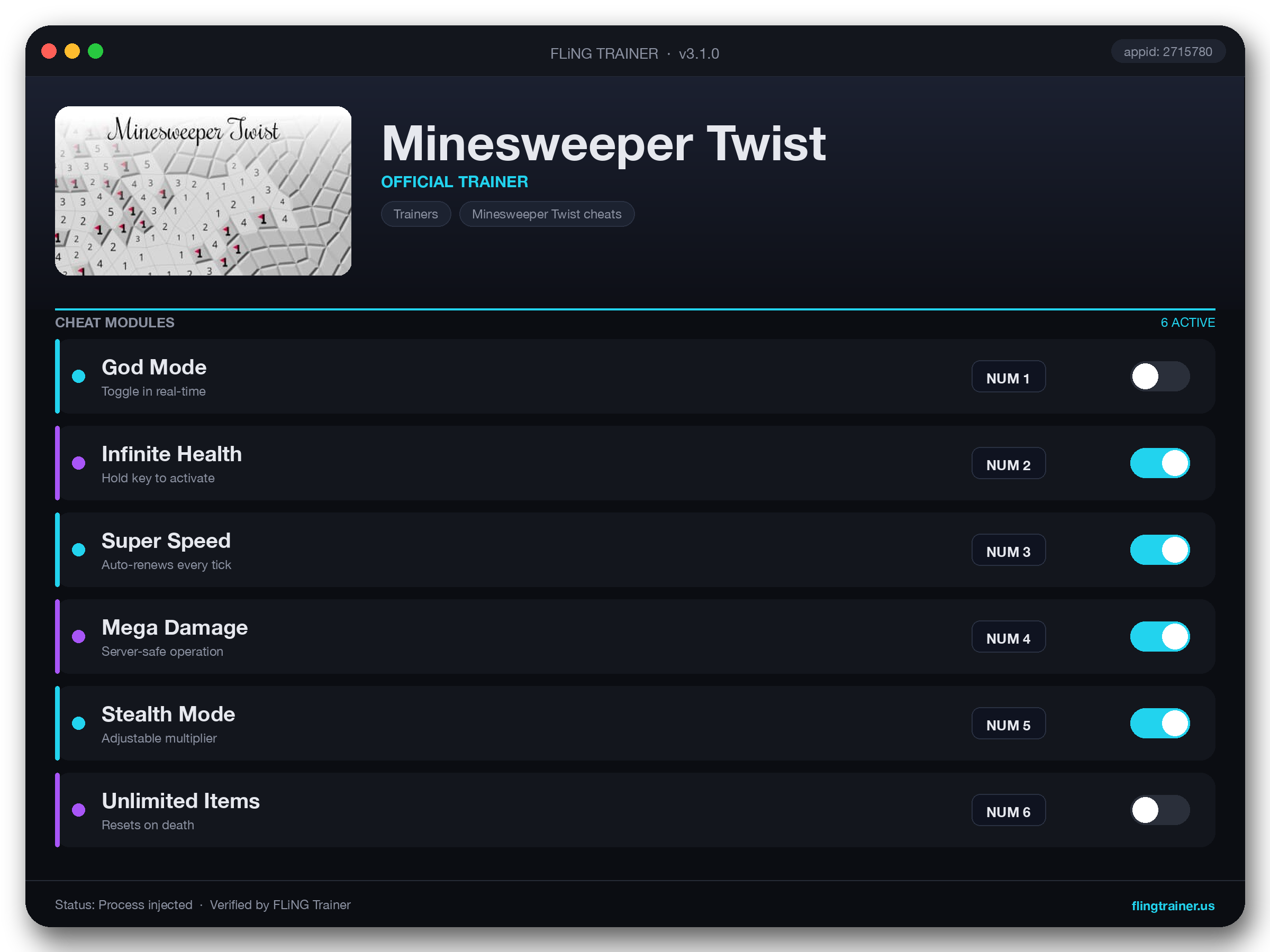 Minesweeper Twist Trainer interface