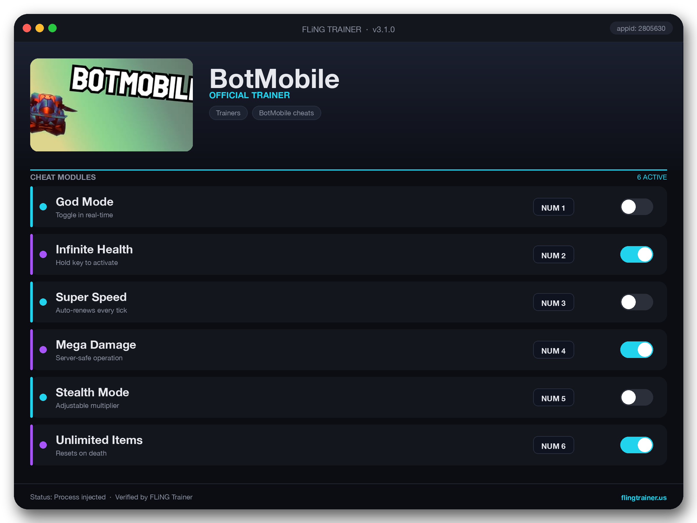 BotMobile Trainer interface