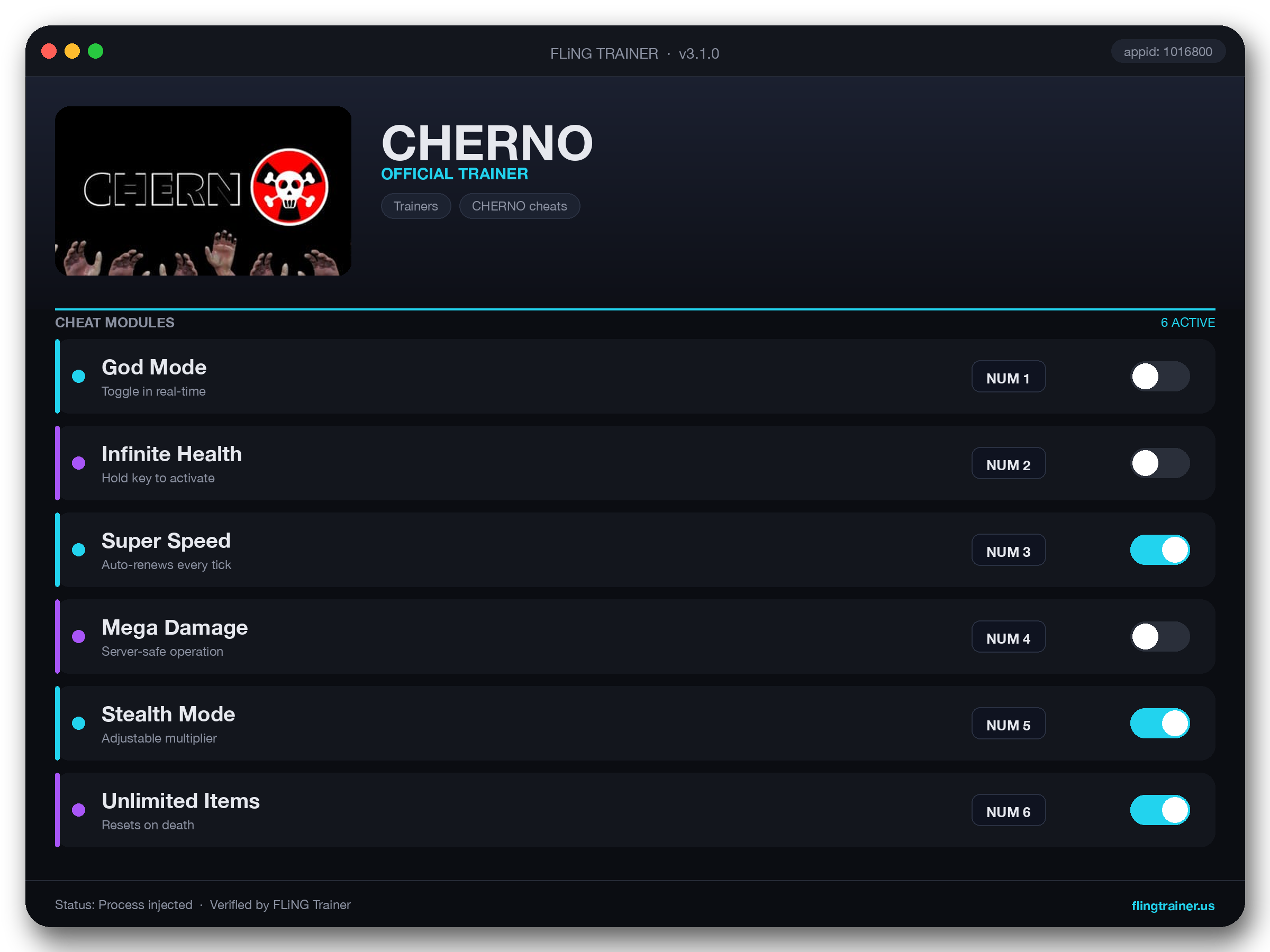 CHERNO Trainer interface