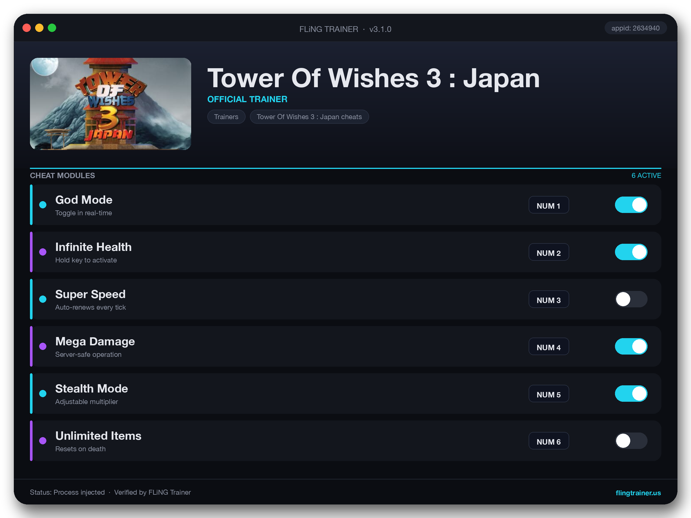 Tower Of Wishes 3 : Japan Trainer interface