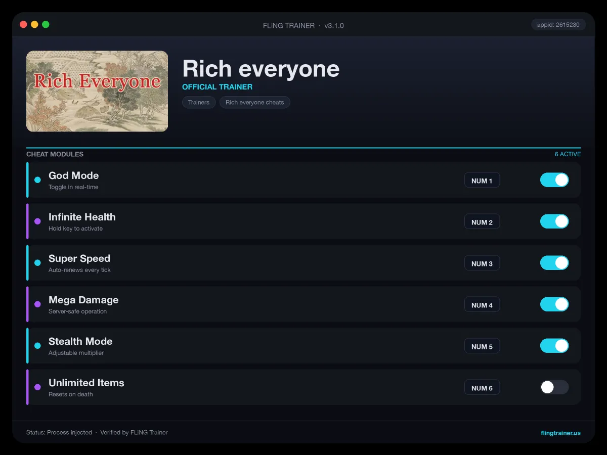 Rich everyone Trainer interface