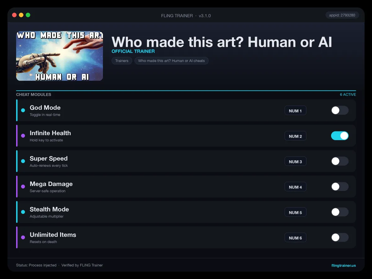 Who made this art? Human or AI Trainer interface