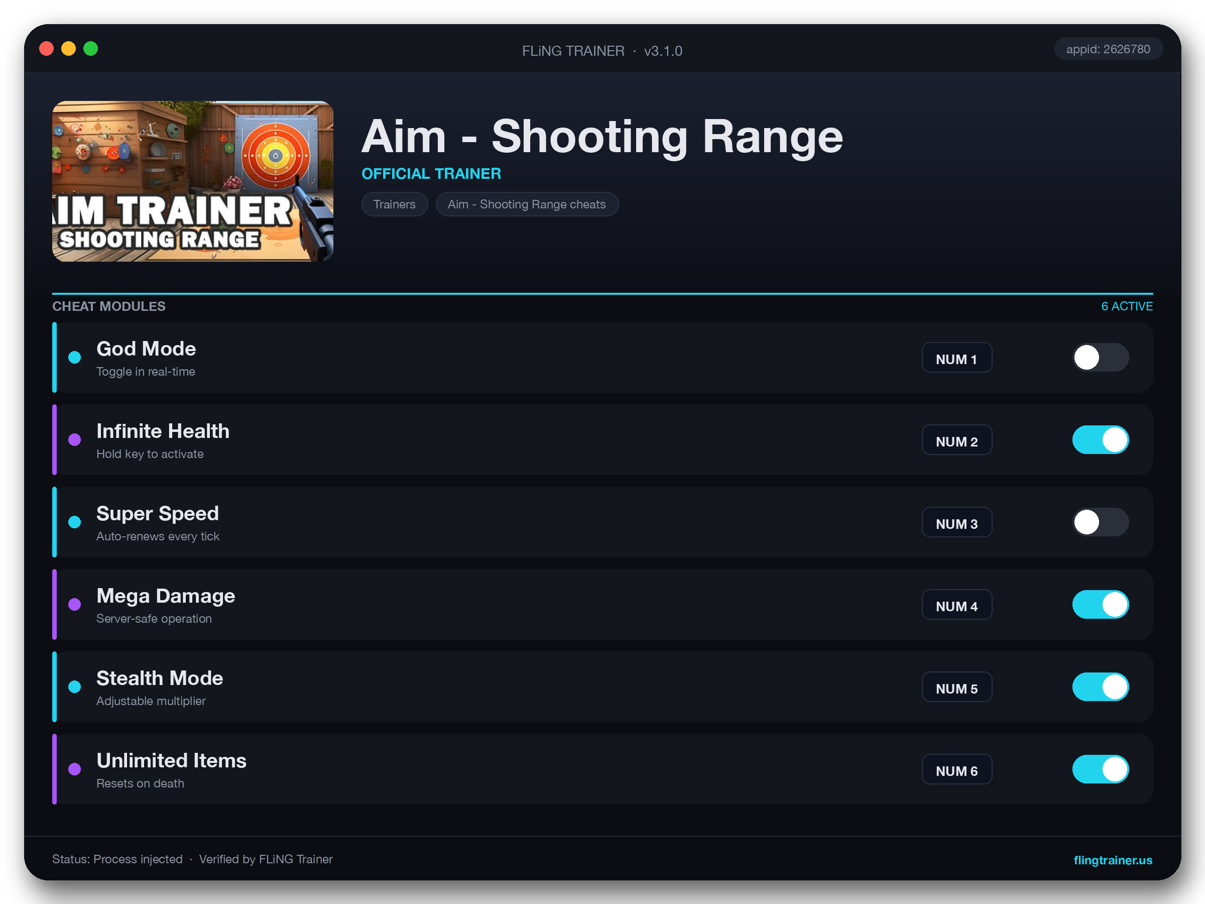 Aim Trainer - Shooting Range Trainer interface