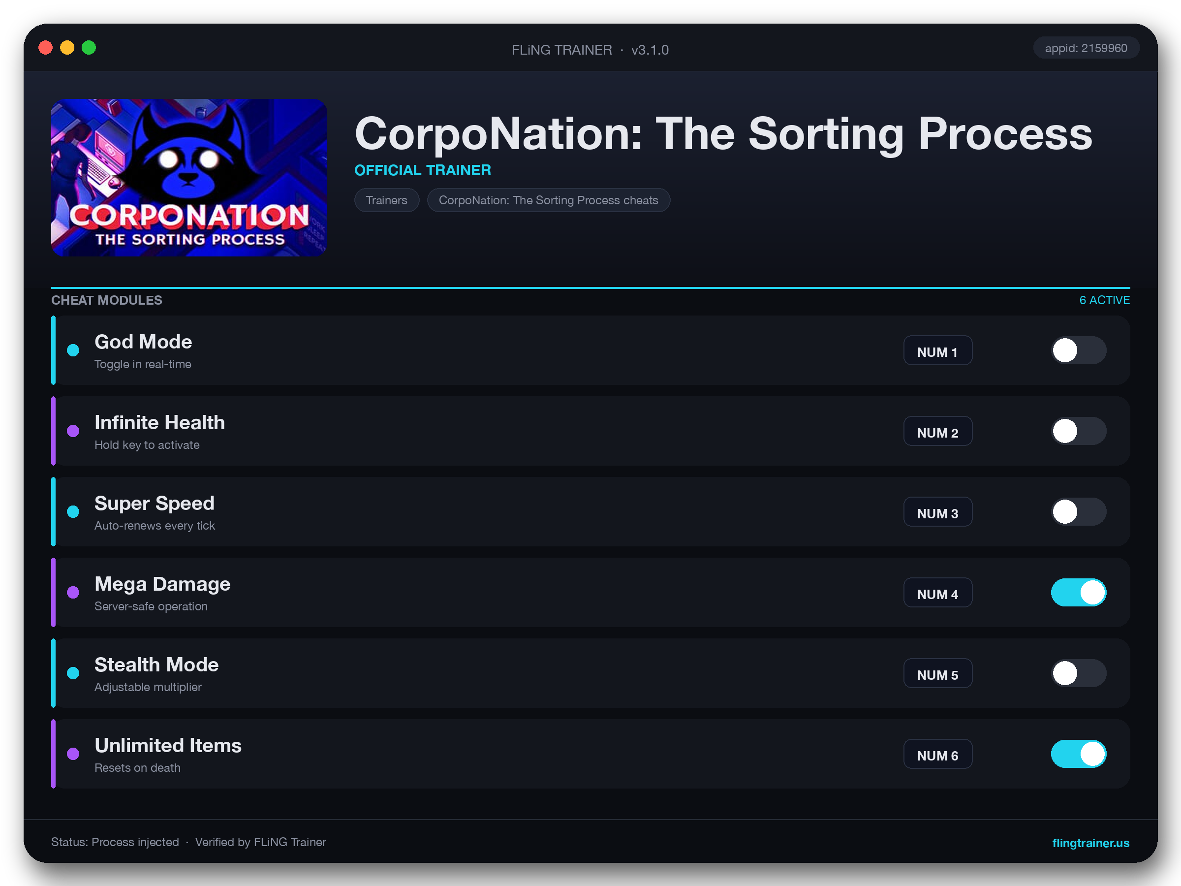 CorpoNation: The Sorting Process Trainer interface