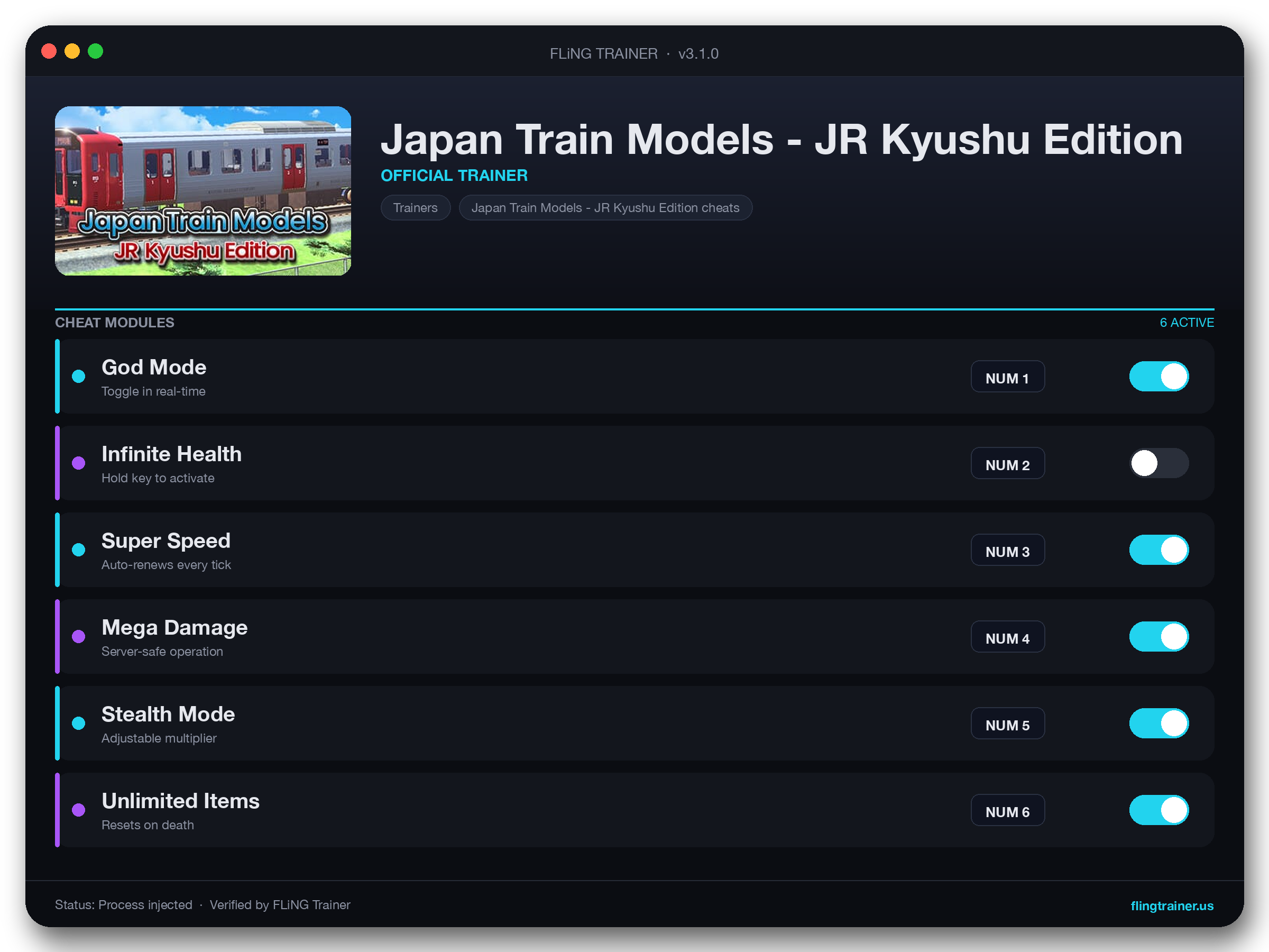 Japan Train Models - JR Kyushu Edition Trainer interface