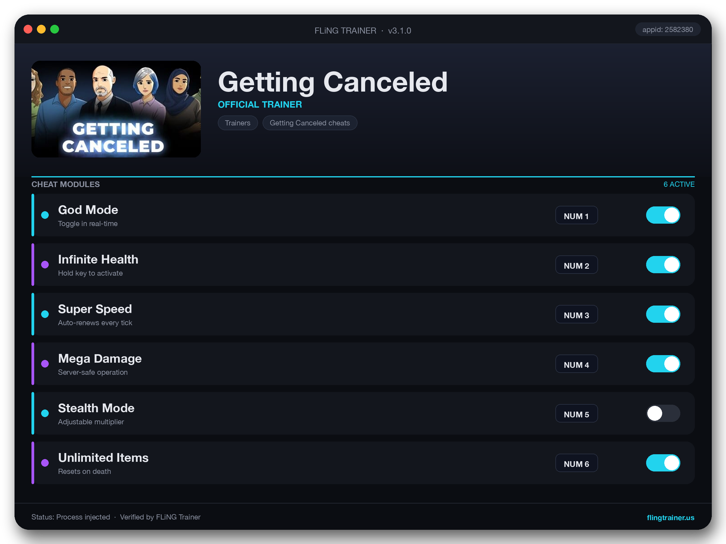 Getting Canceled Trainer interface
