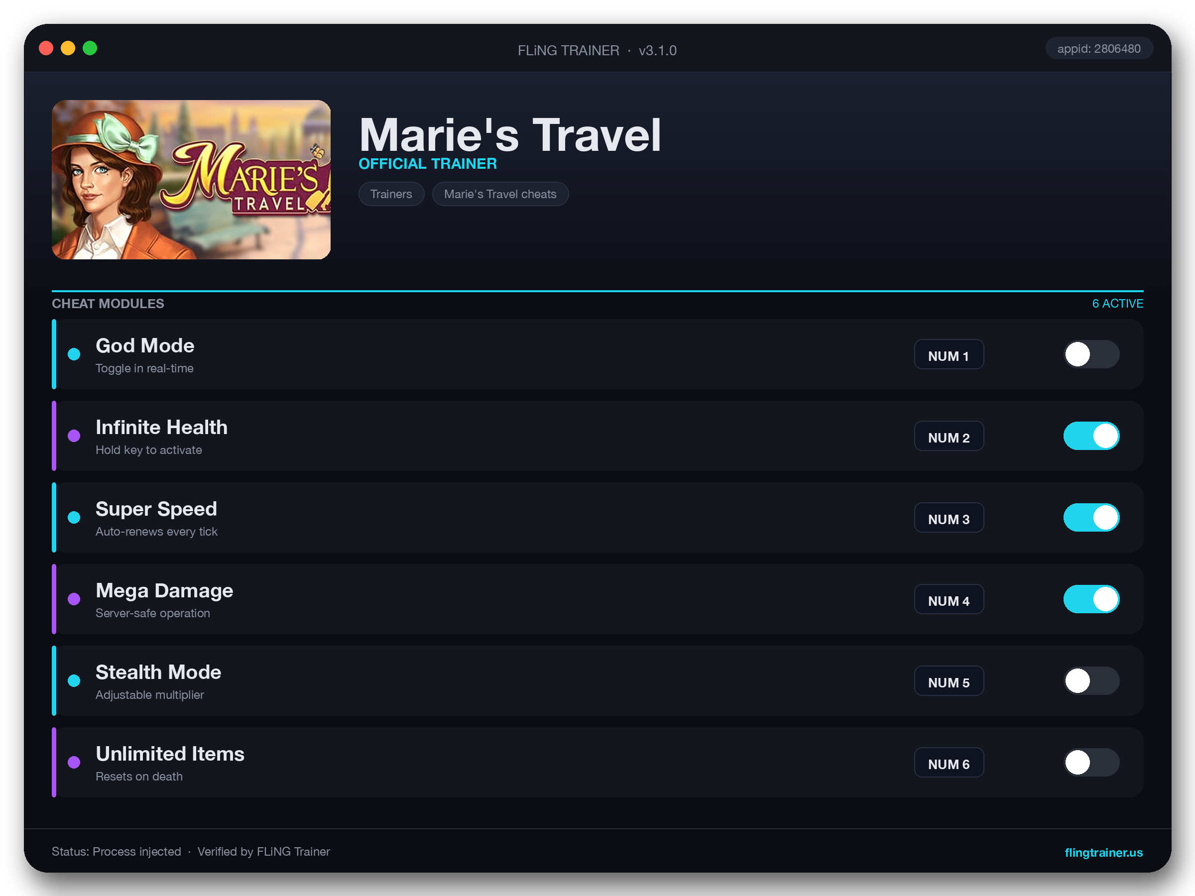 Marie's Travel Trainer interface