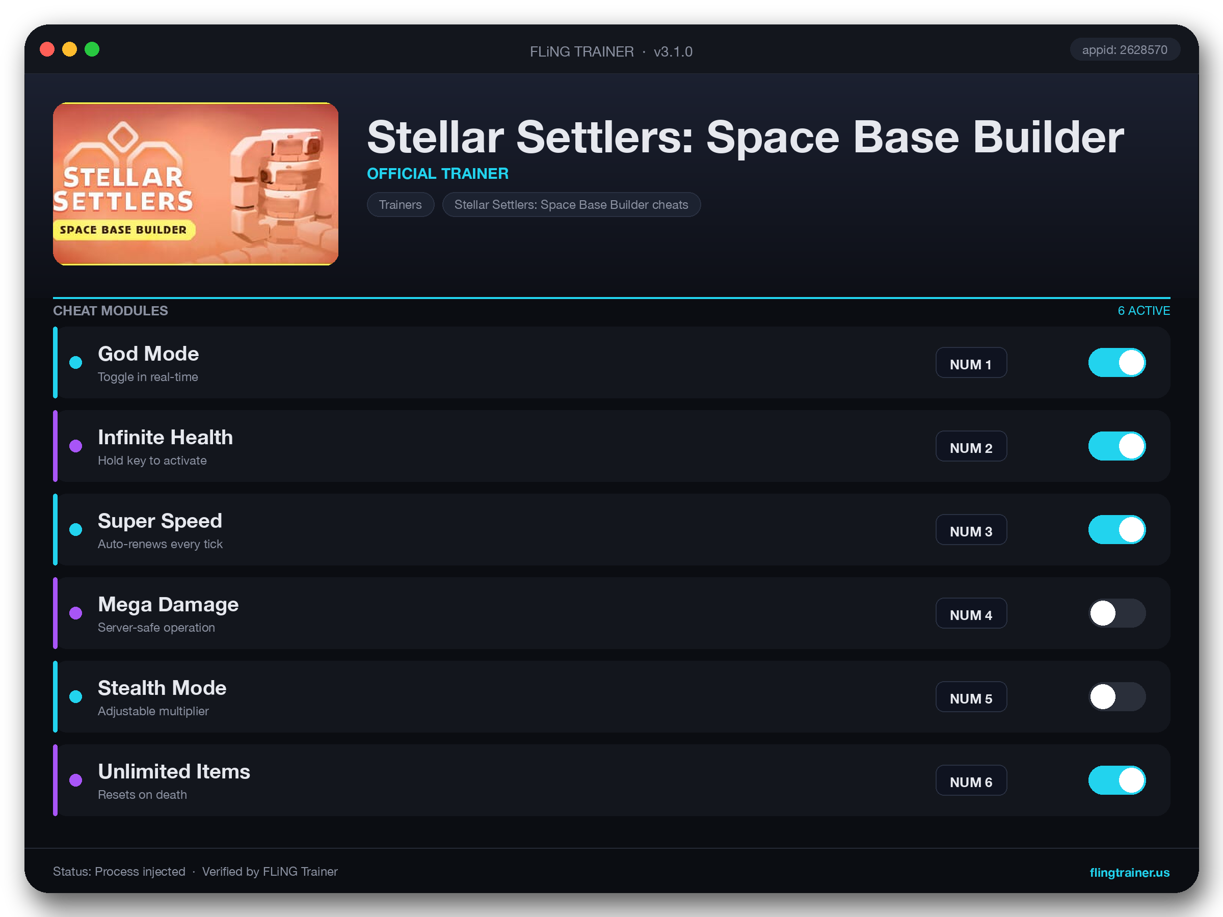 Stellar Settlers: Space Base Builder Trainer interface