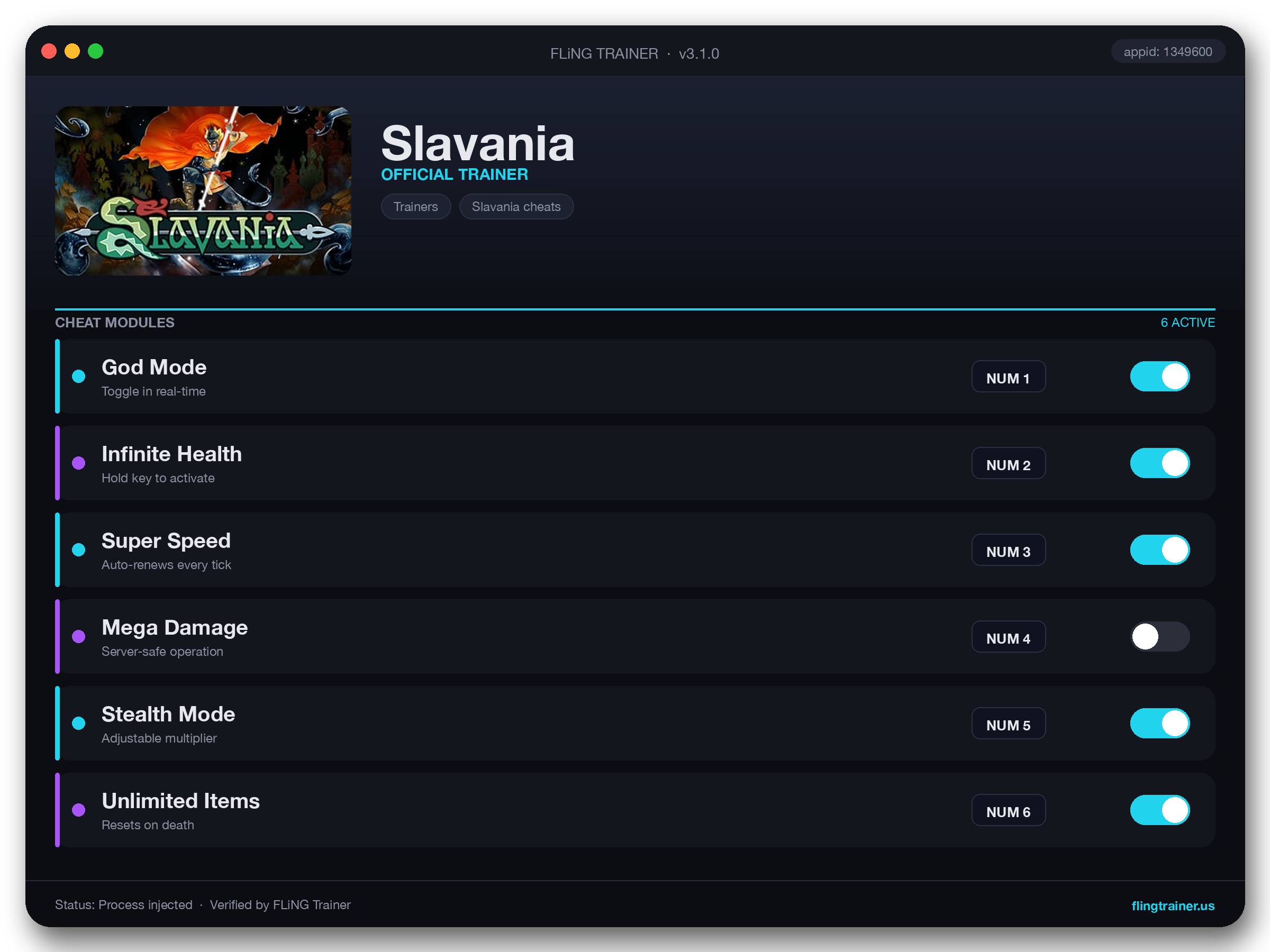 Slavania Trainer interface