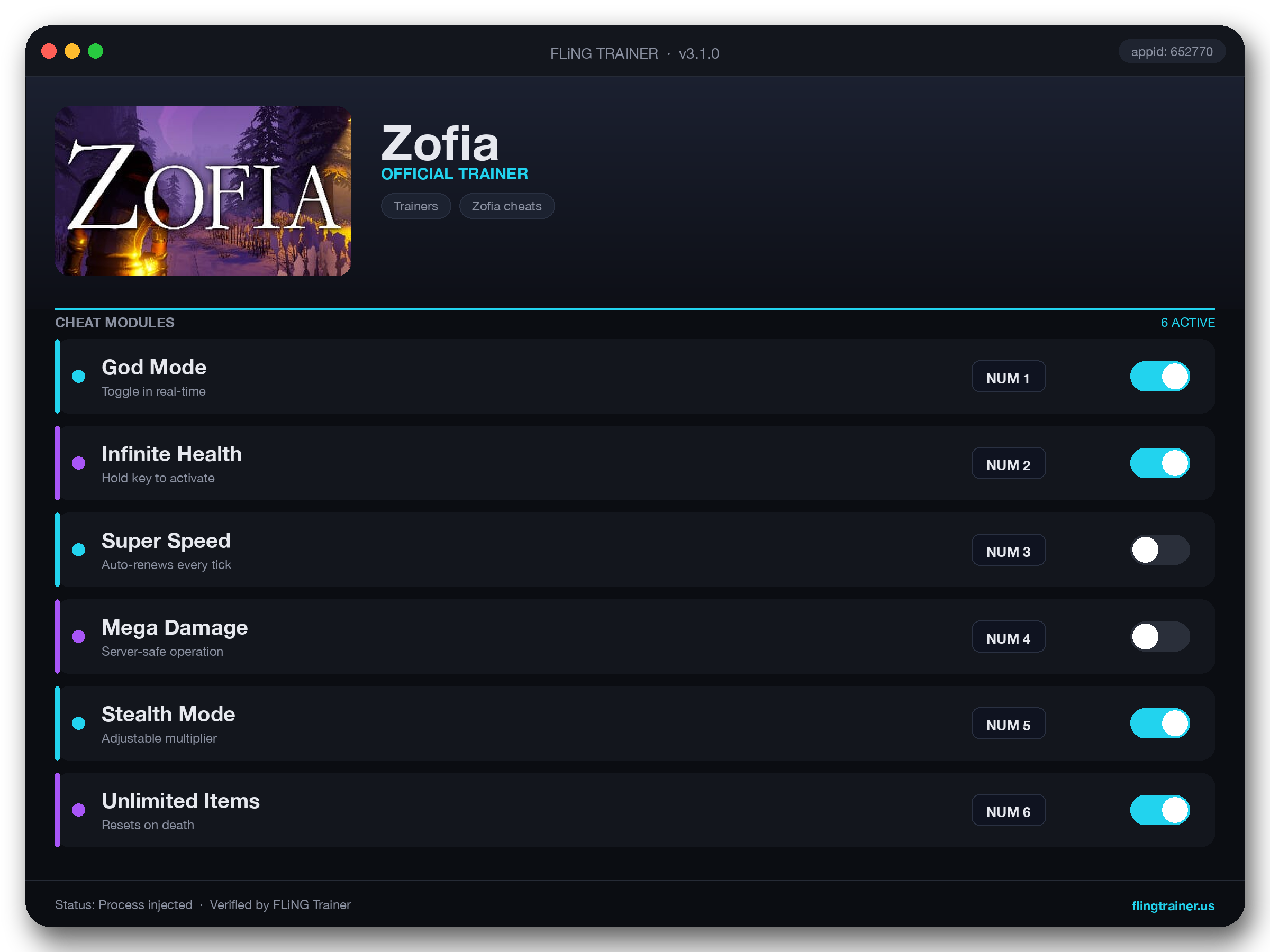 Zofia Trainer interface