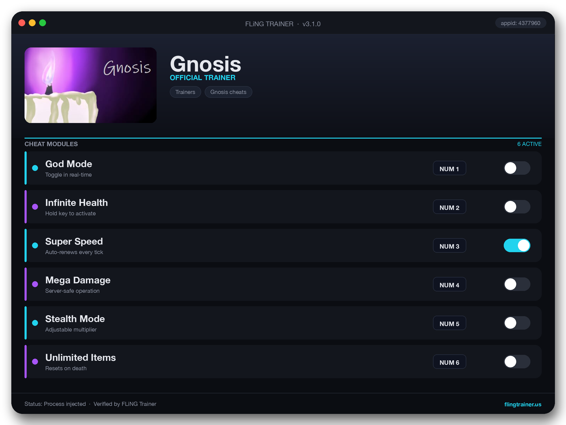 Gnosis Trainer interface
