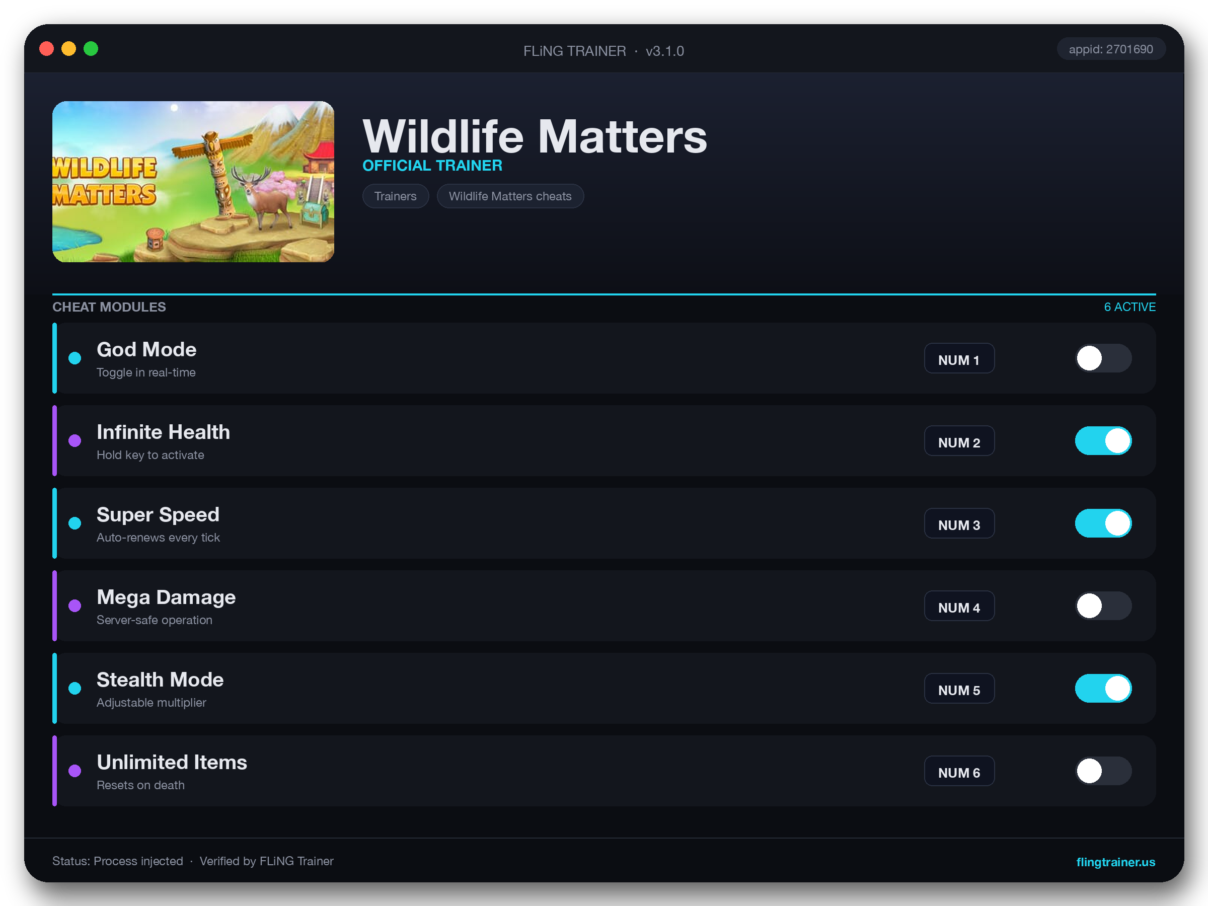 Wildlife Matters Trainer interface