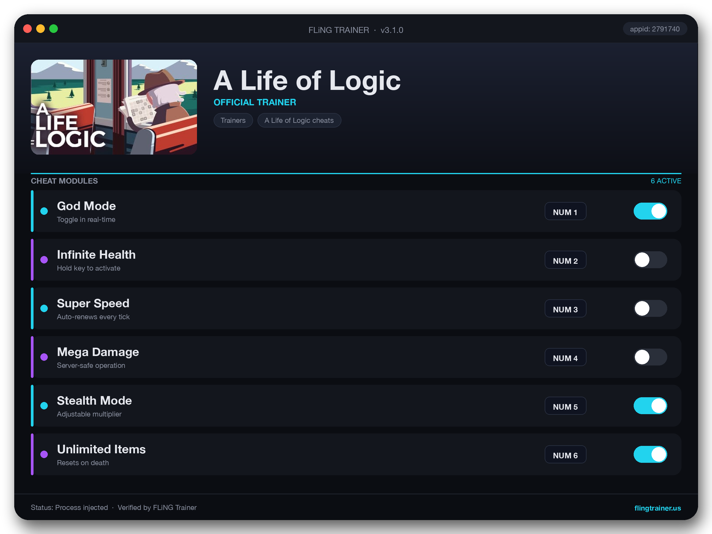 A Life of Logic Trainer interface