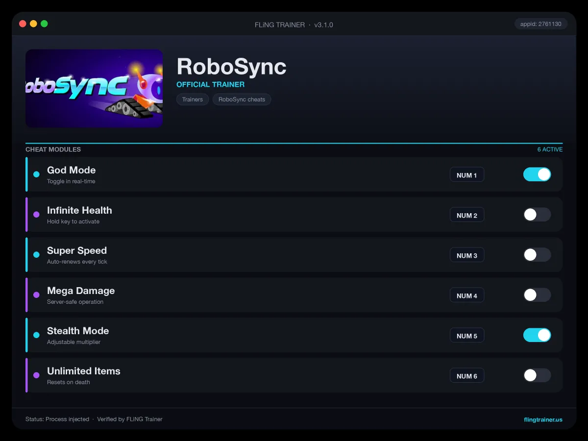 RoboSync Trainer interface
