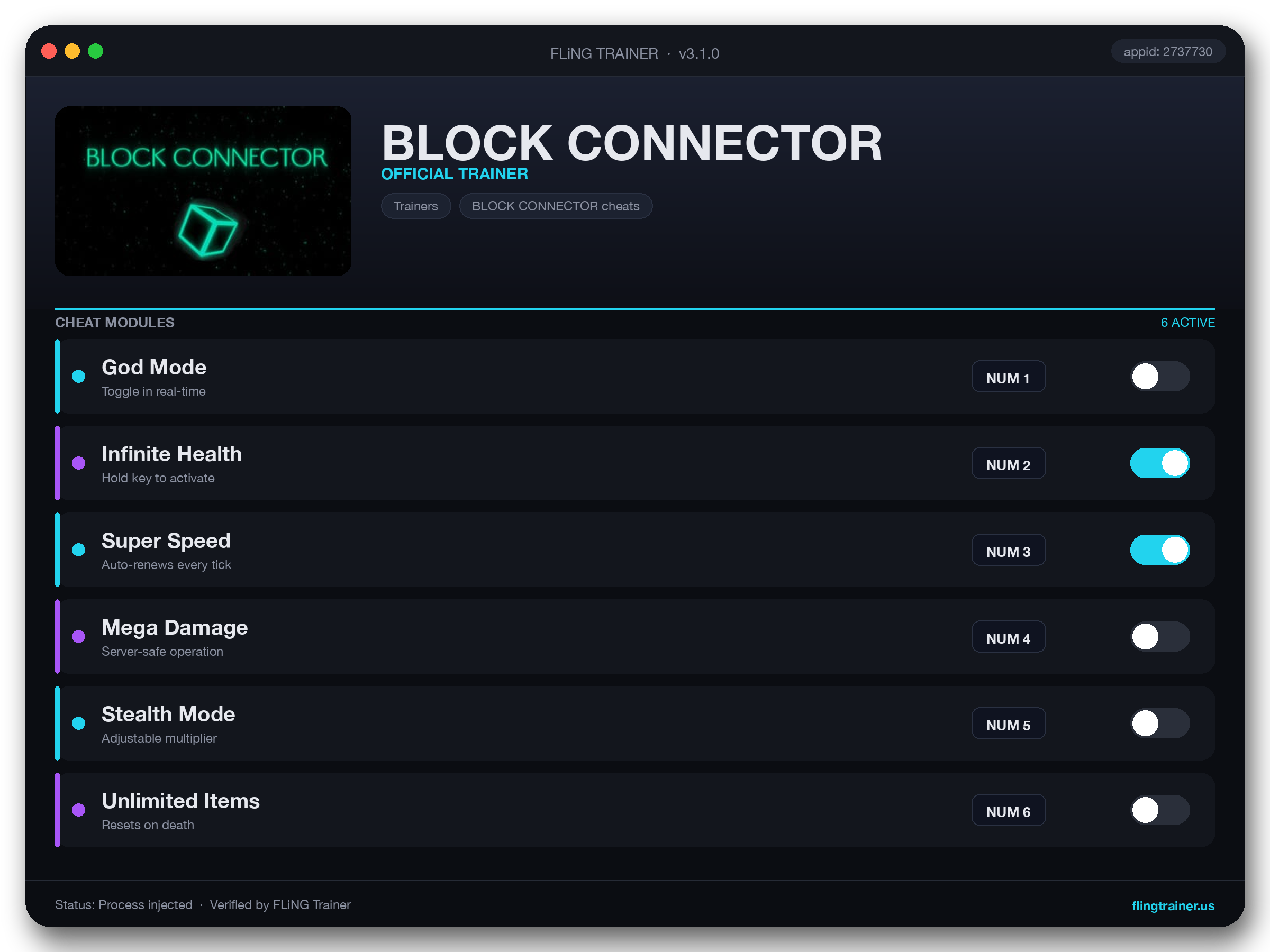 BLOCK CONNECTOR Trainer interface