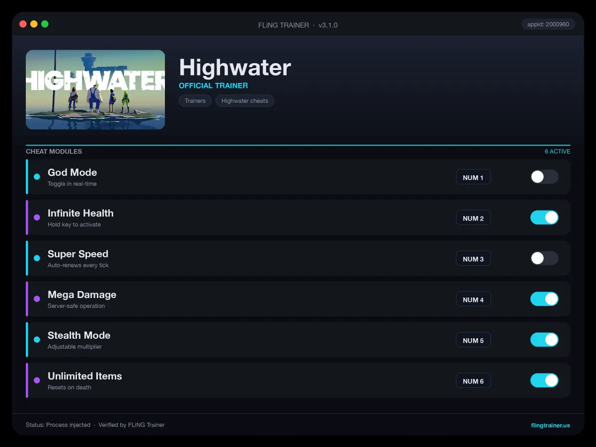 Highwater Trainer interface