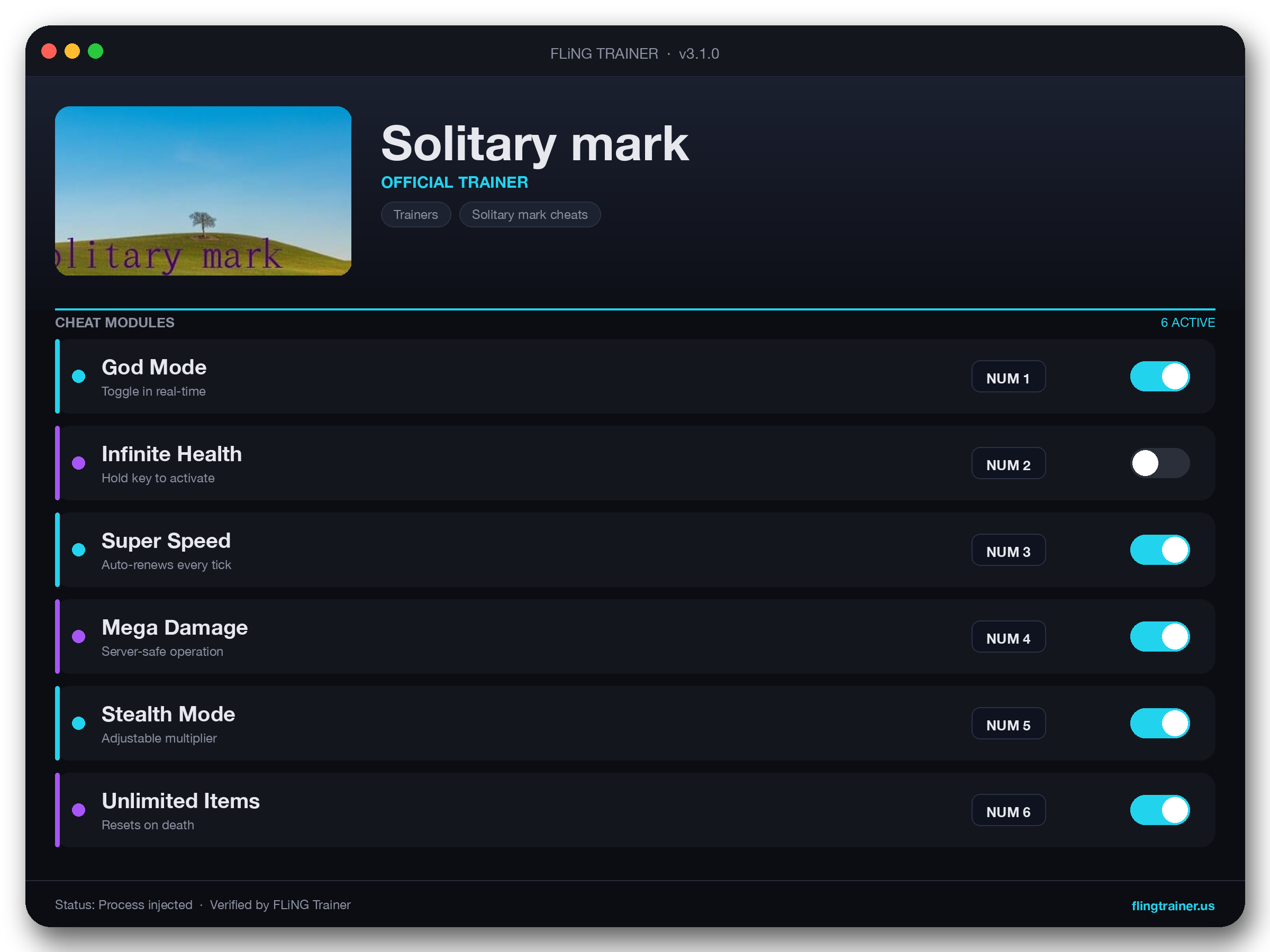 Solitary mark Trainer interface