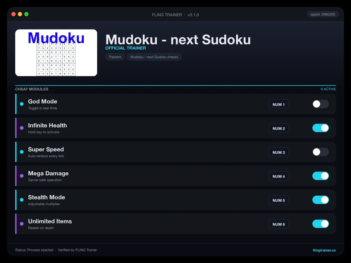 Mudoku - next Sudoku Trainer interface