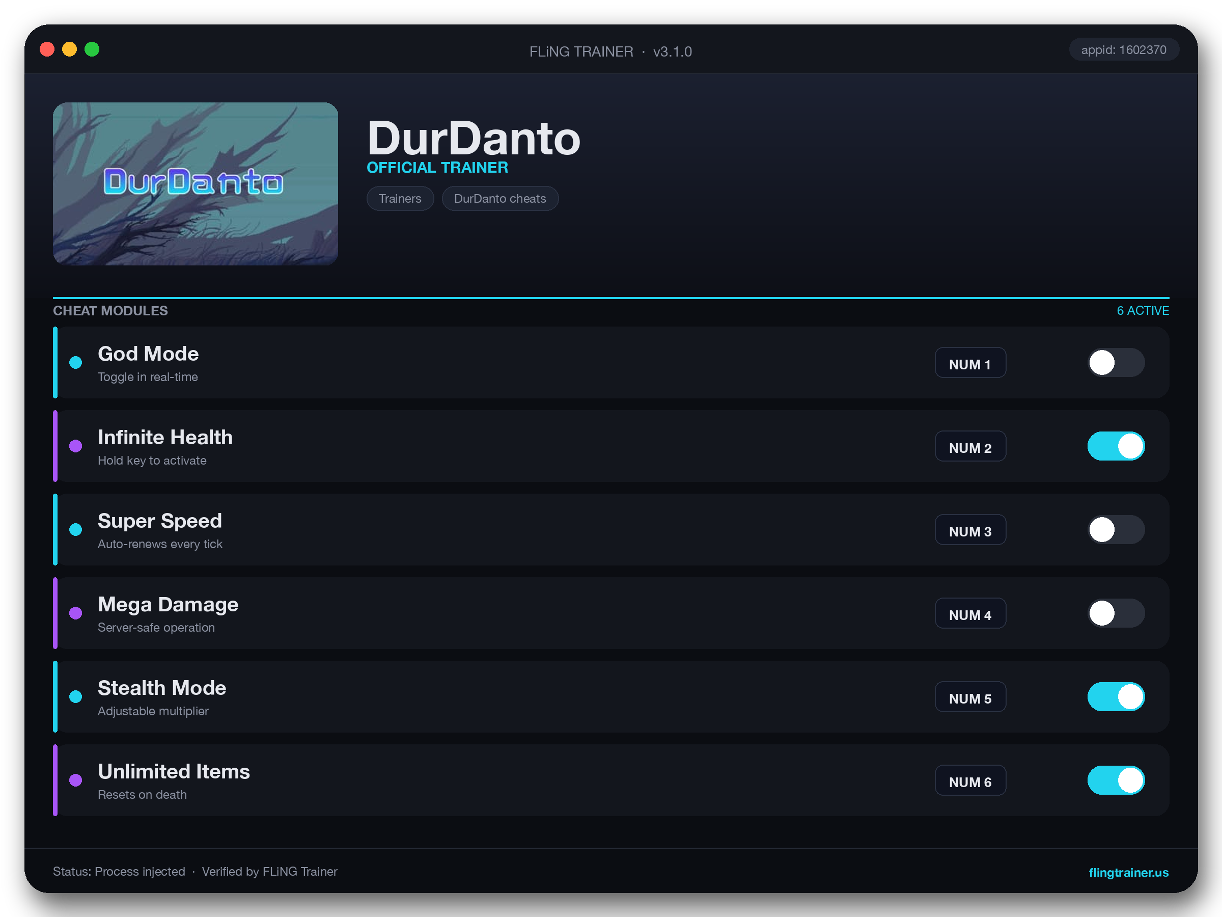 DurDanto Trainer interface