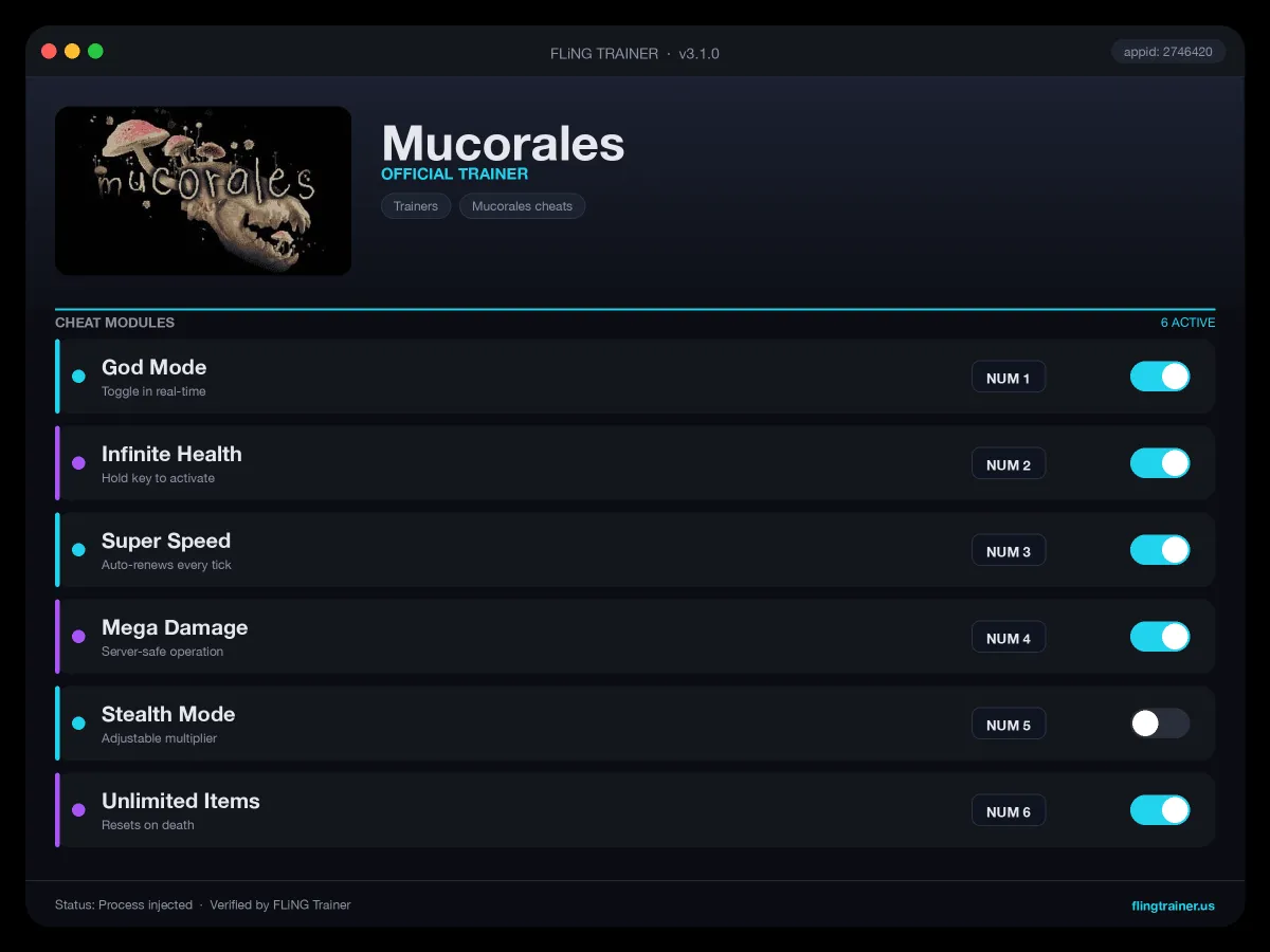 Mucorales Trainer interface