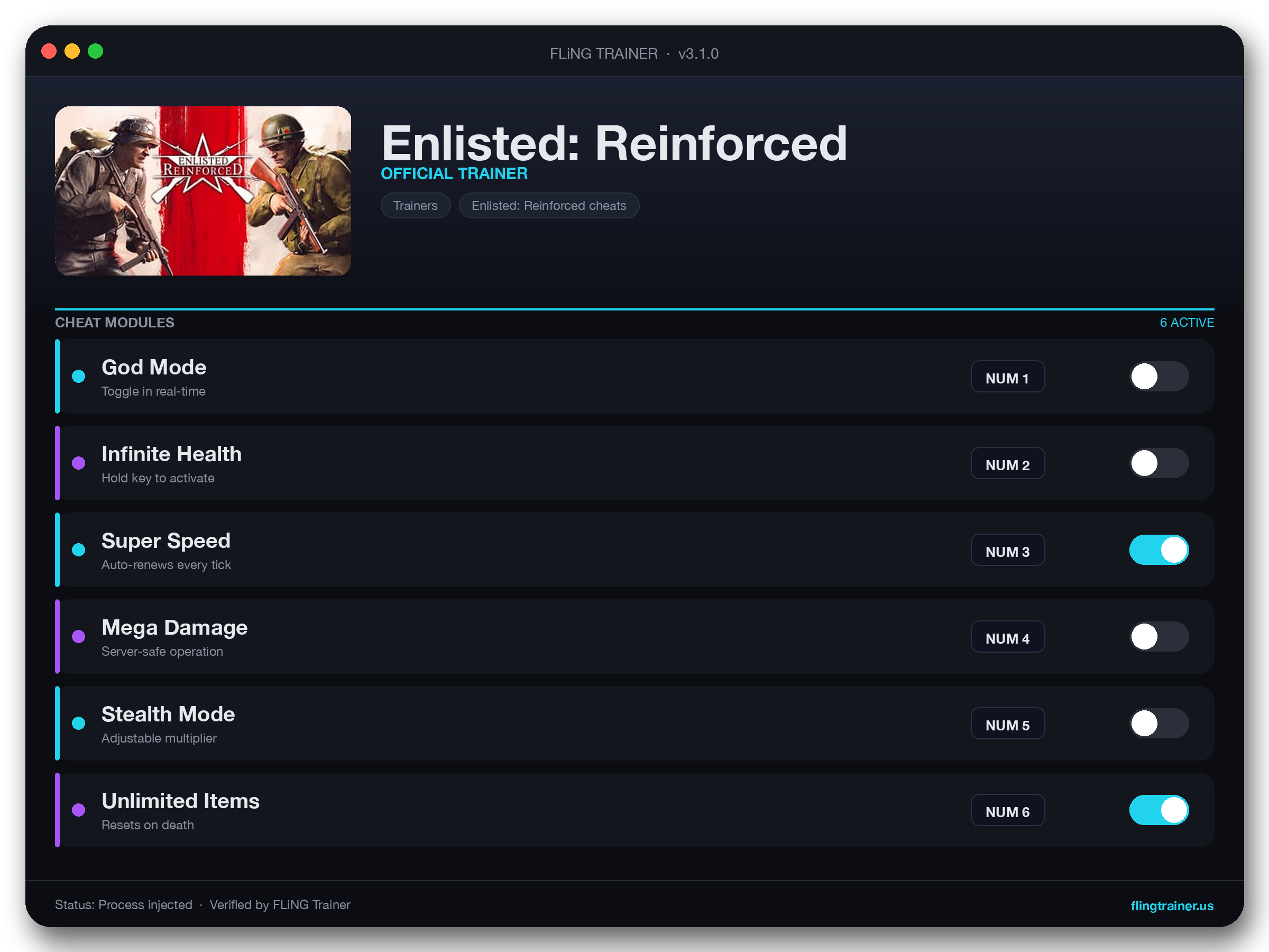 Enlisted: Reinforced Trainer interface